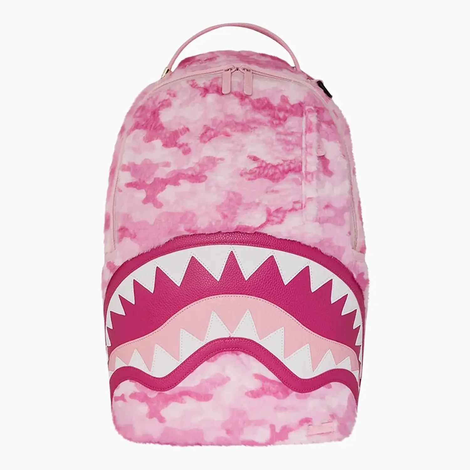Sprayground Pink Camo Faux Fur DLXSV Backpack