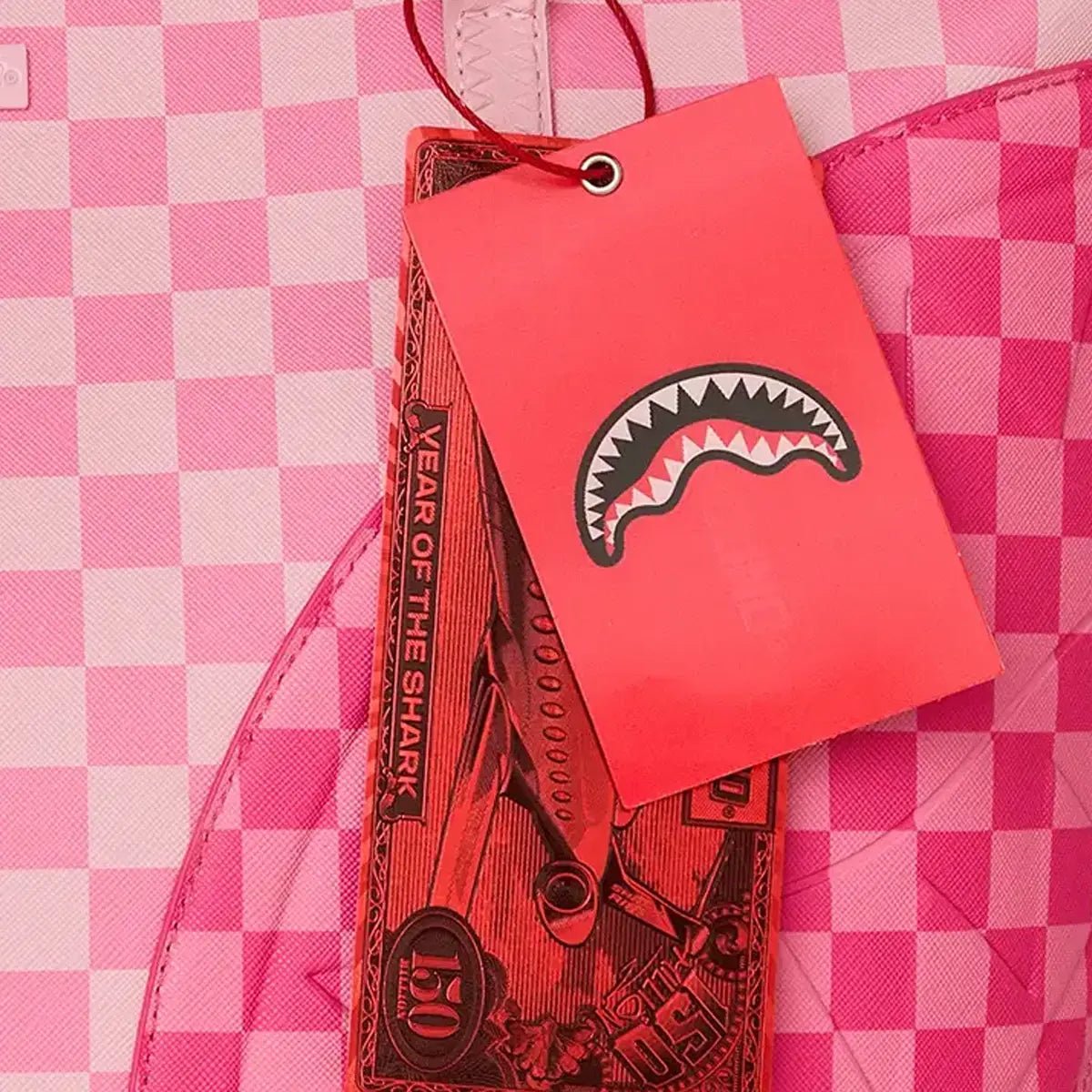 Pink Sharks In Paris Patch Tote Bag Sprayground - Tops and Bottoms USA