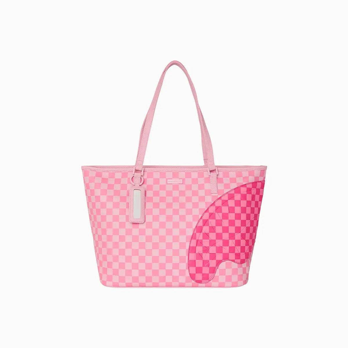 Pink Sharks In Paris Patch Tote Bag