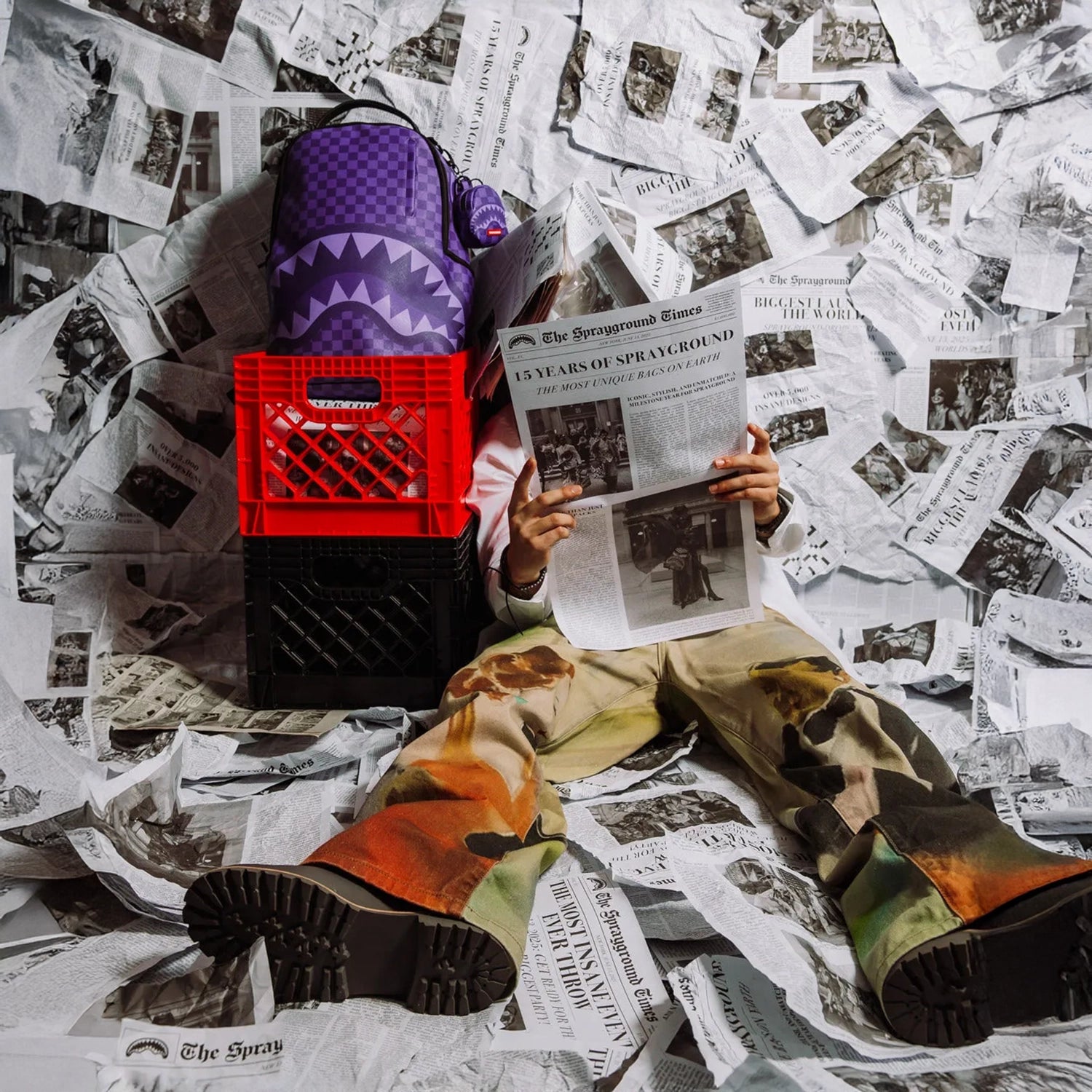 Purple Shark Sharks In Paris Dlxsv Backpack