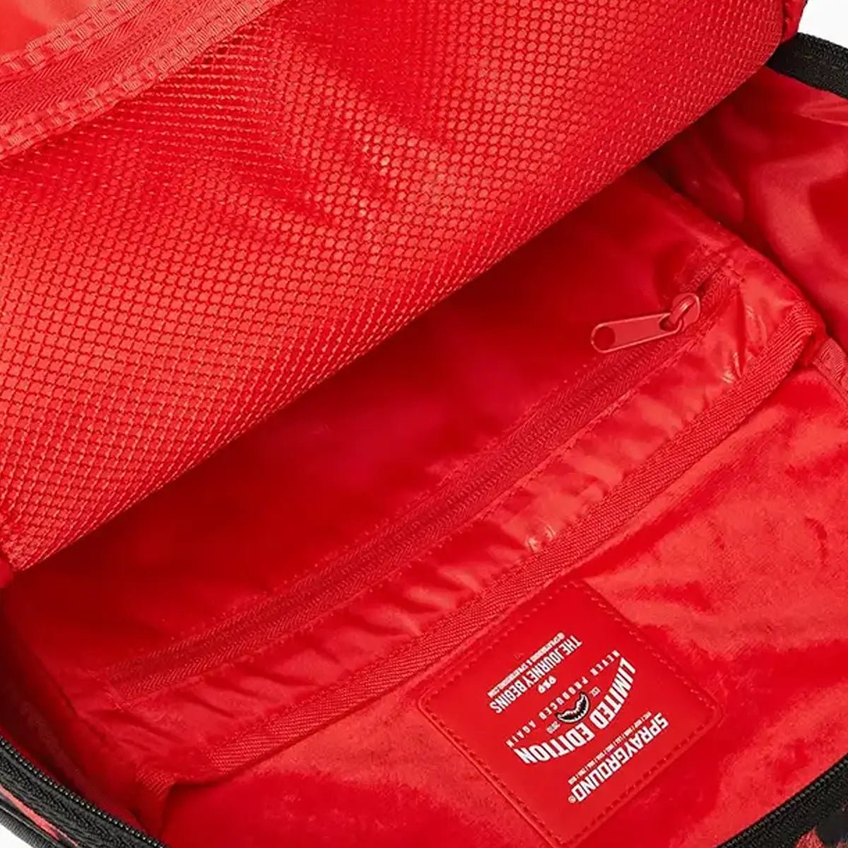 Red Leopard Puffer Dlx Backpack Sprayground - Tops and Bottoms USA