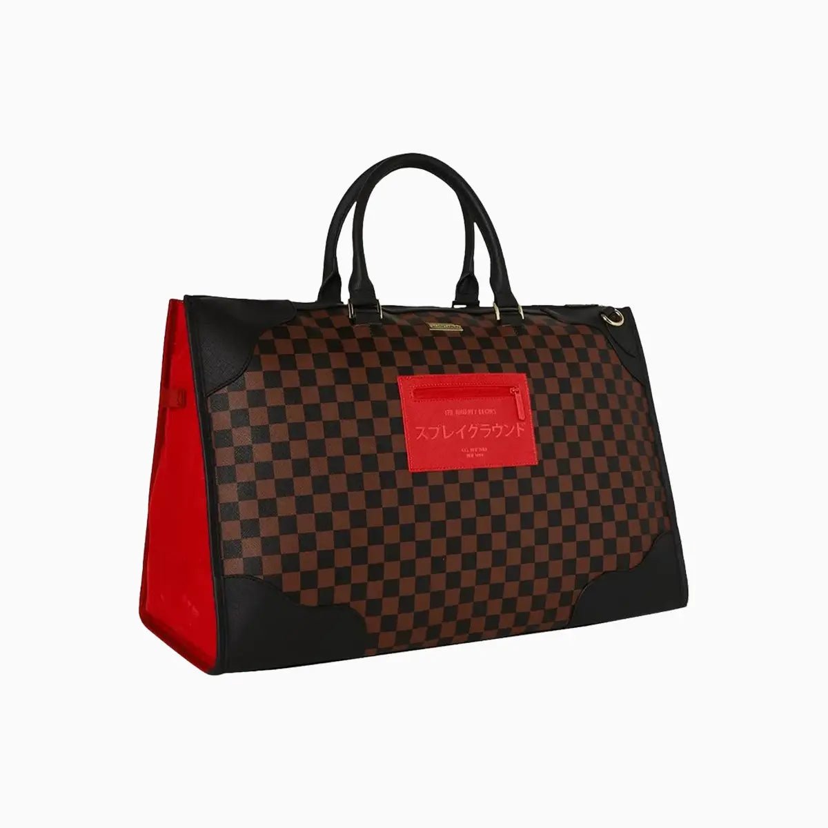 Red Redemption Pyramid Duffle Sprayground - Tops and Bottoms USA