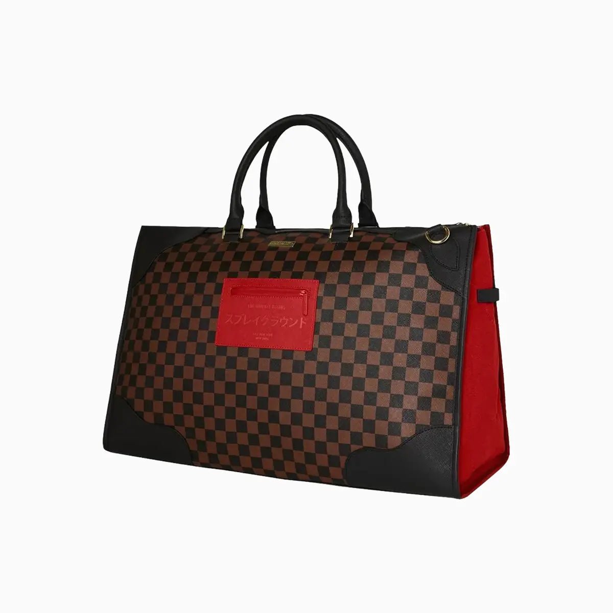 Red Redemption Pyramid Duffle Sprayground - Tops and Bottoms USA