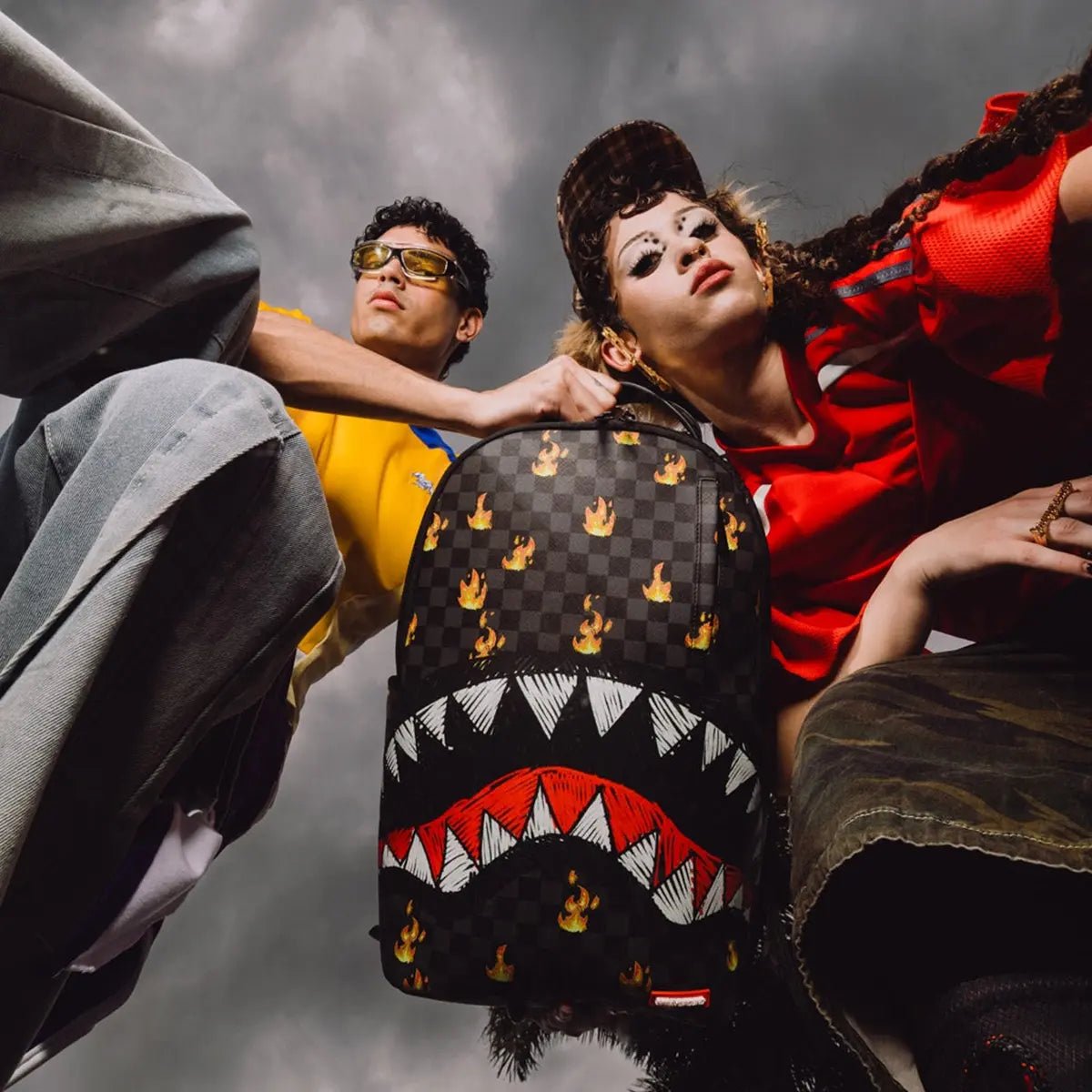 Super Hot Fire Sharks In Paris Backpack Sprayground - Tops and Bottoms USA