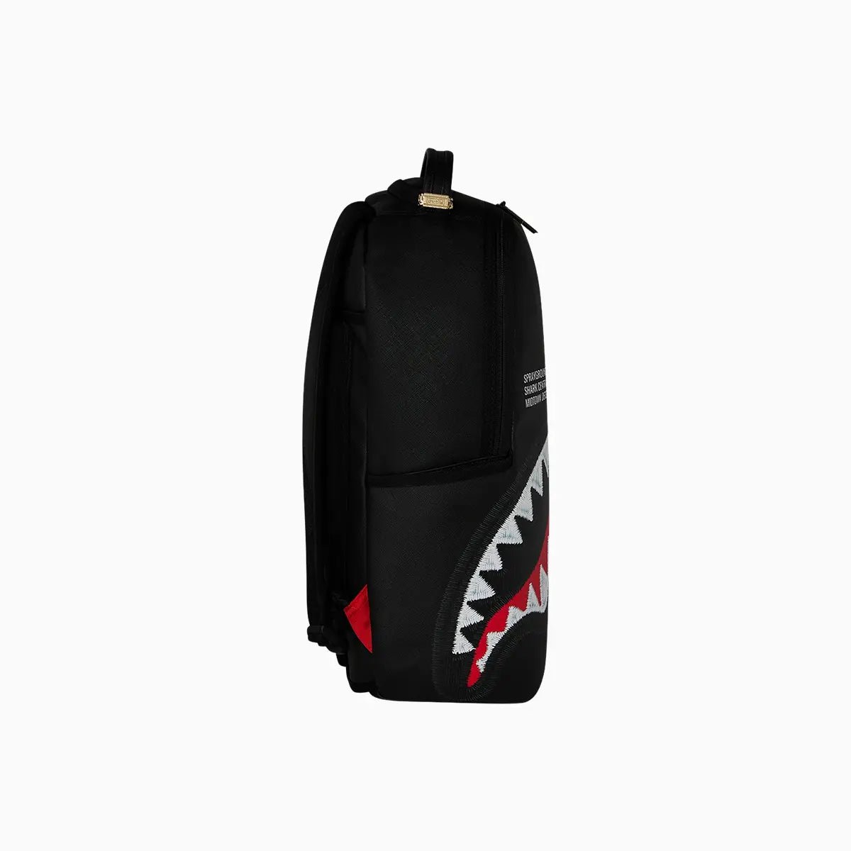 Shark Central Black Embroidered Shark Backpack Sprayground - Tops and Bottoms USA