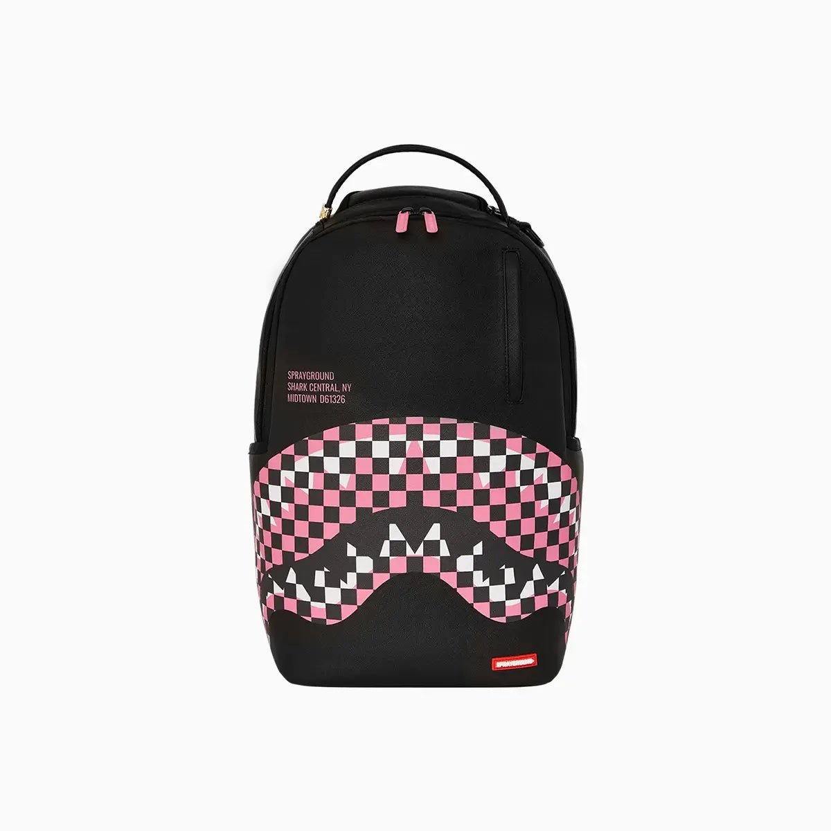 Shark Central Breakup Check Sorbet Grey Backpack Sprayground - Tops and Bottoms USA
