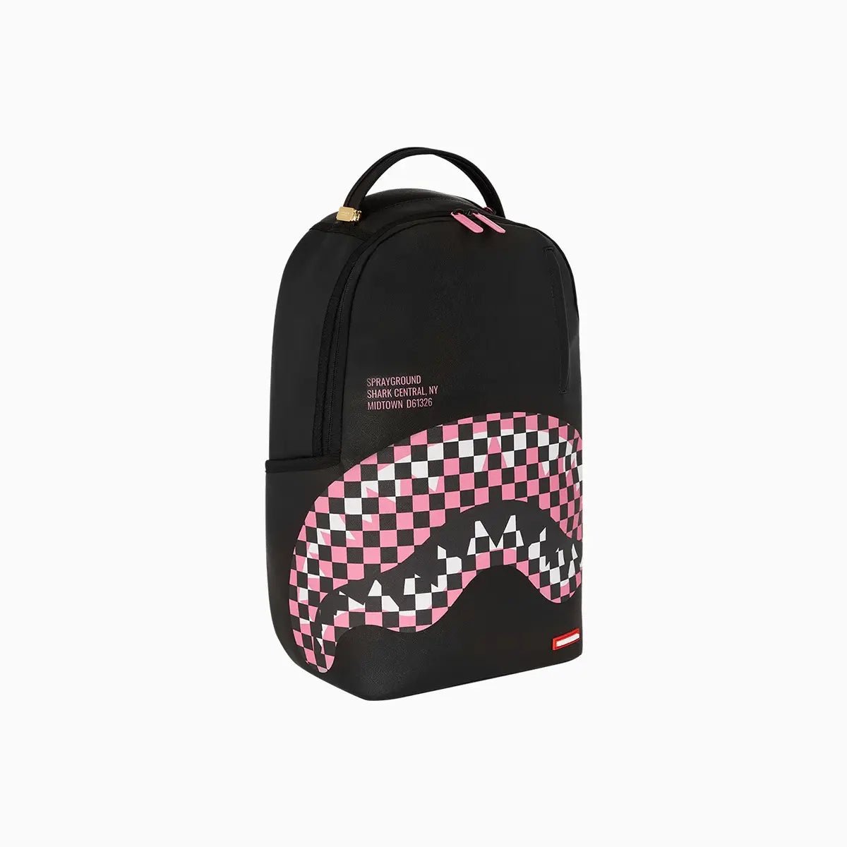 Shark Central Breakup Check Sorbet Grey Backpack Sprayground - Tops and Bottoms USA
