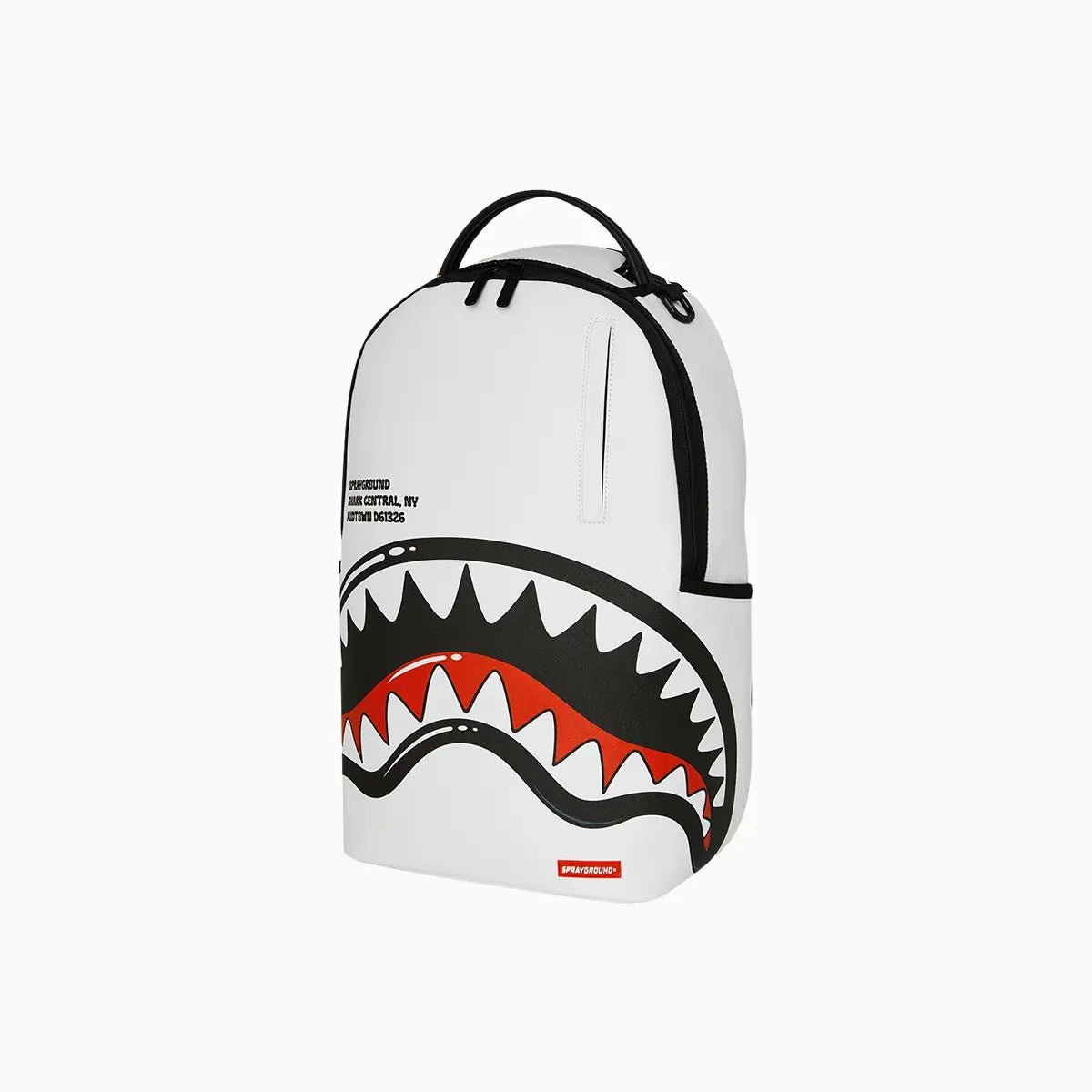 Shark Central Bubbly Shark White Backpack Sprayground - Tops and Bottoms USA