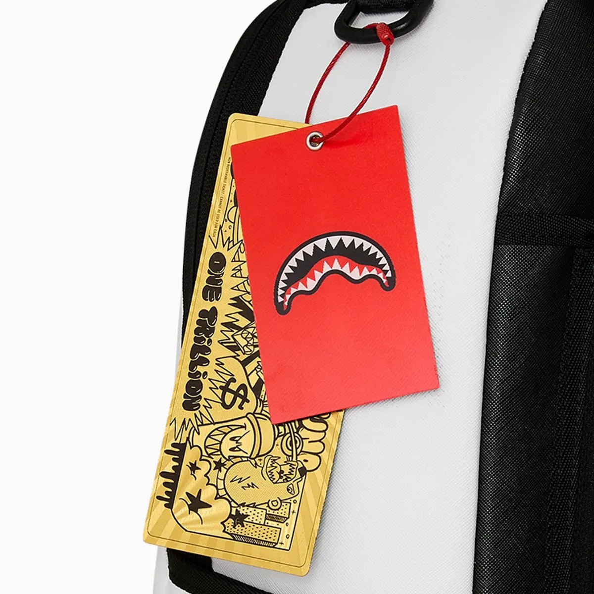 Shark Central Bubbly Shark White Backpack Sprayground - Tops and Bottoms USA