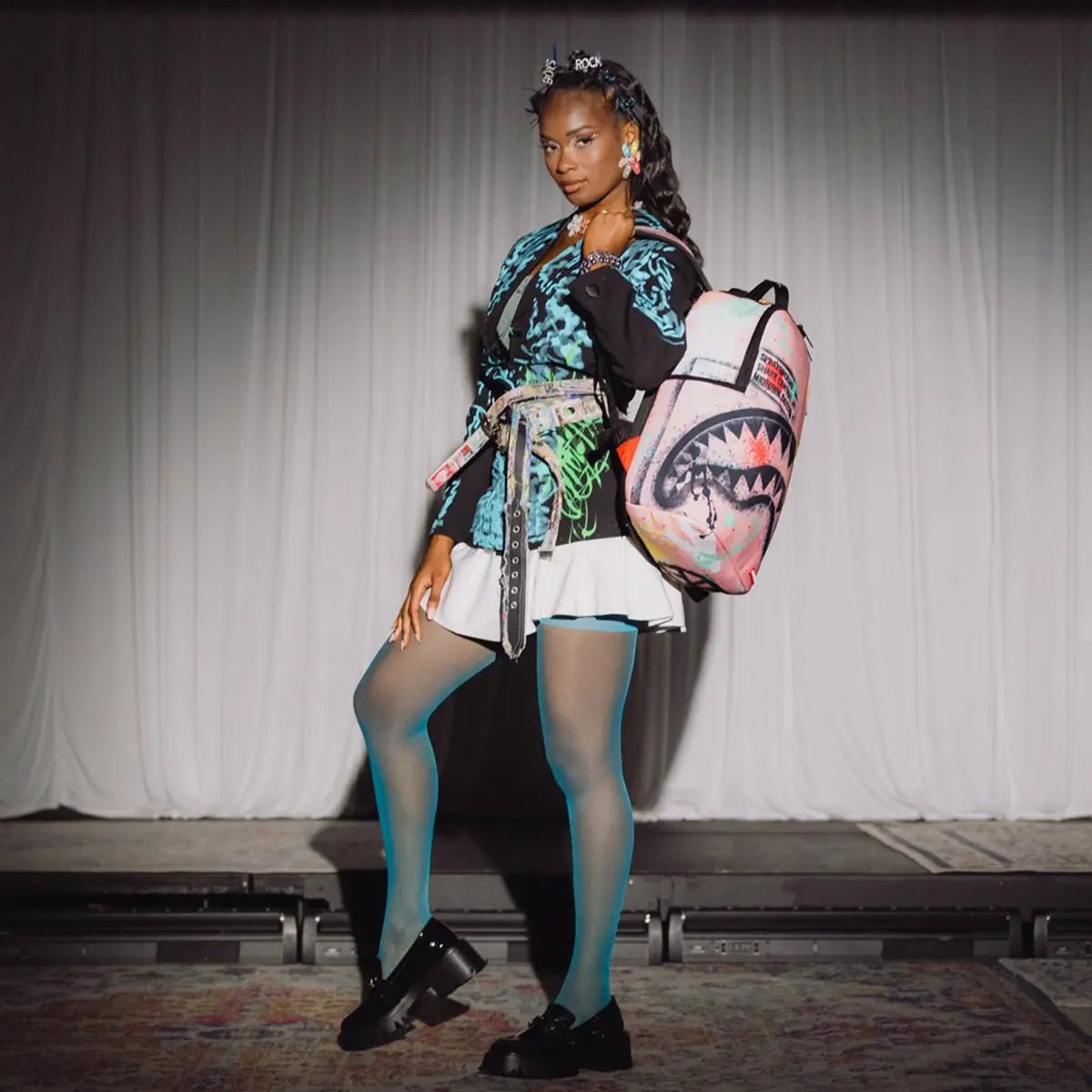 Shark Central Stencil Lab Backpack Sprayground - Tops and Bottoms USA