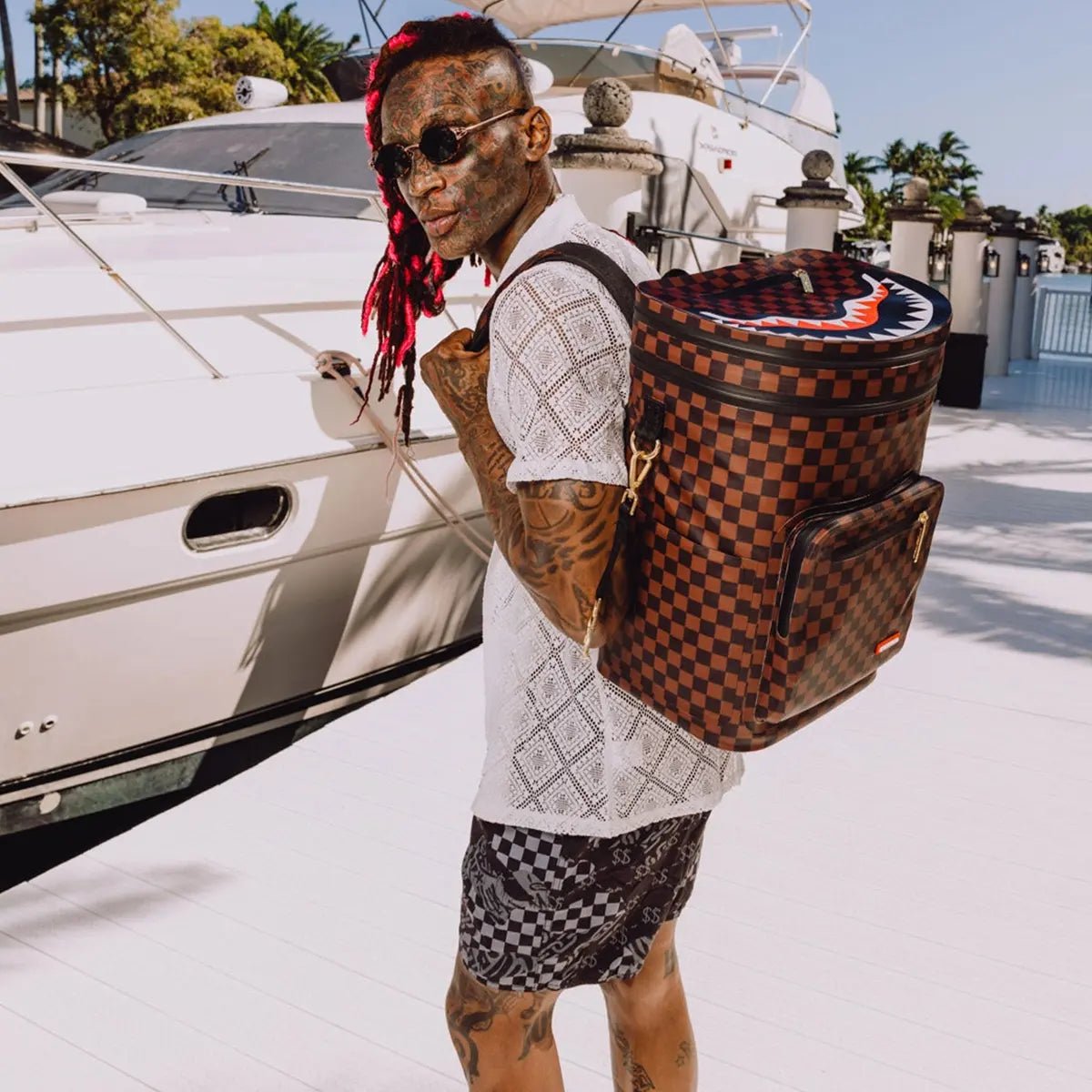 Sharks In Paris Cooler Backpack Sprayground - Tops and Bottoms USA