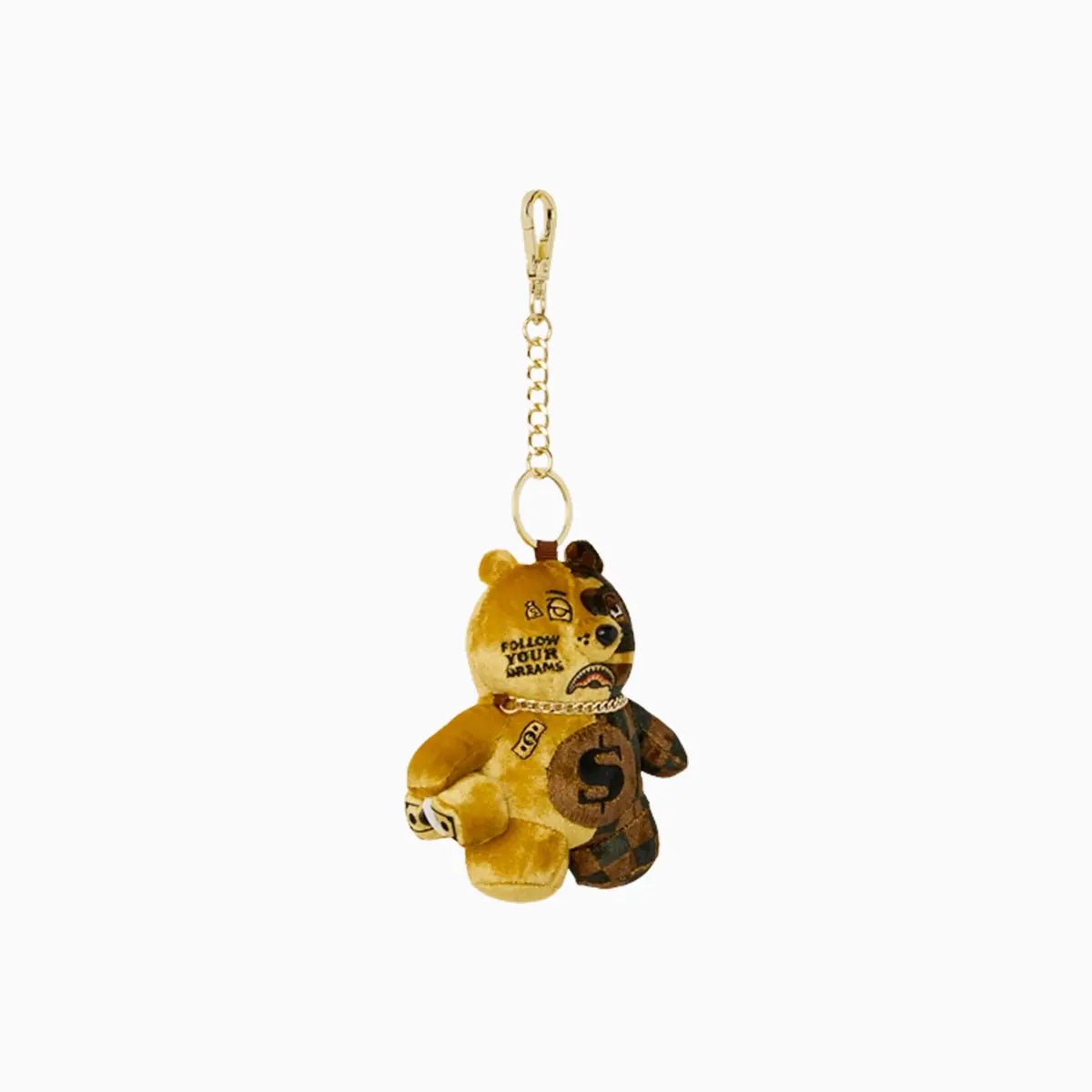Sip Gold Drip Bear Keychain Sprayground - Tops and Bottoms USA