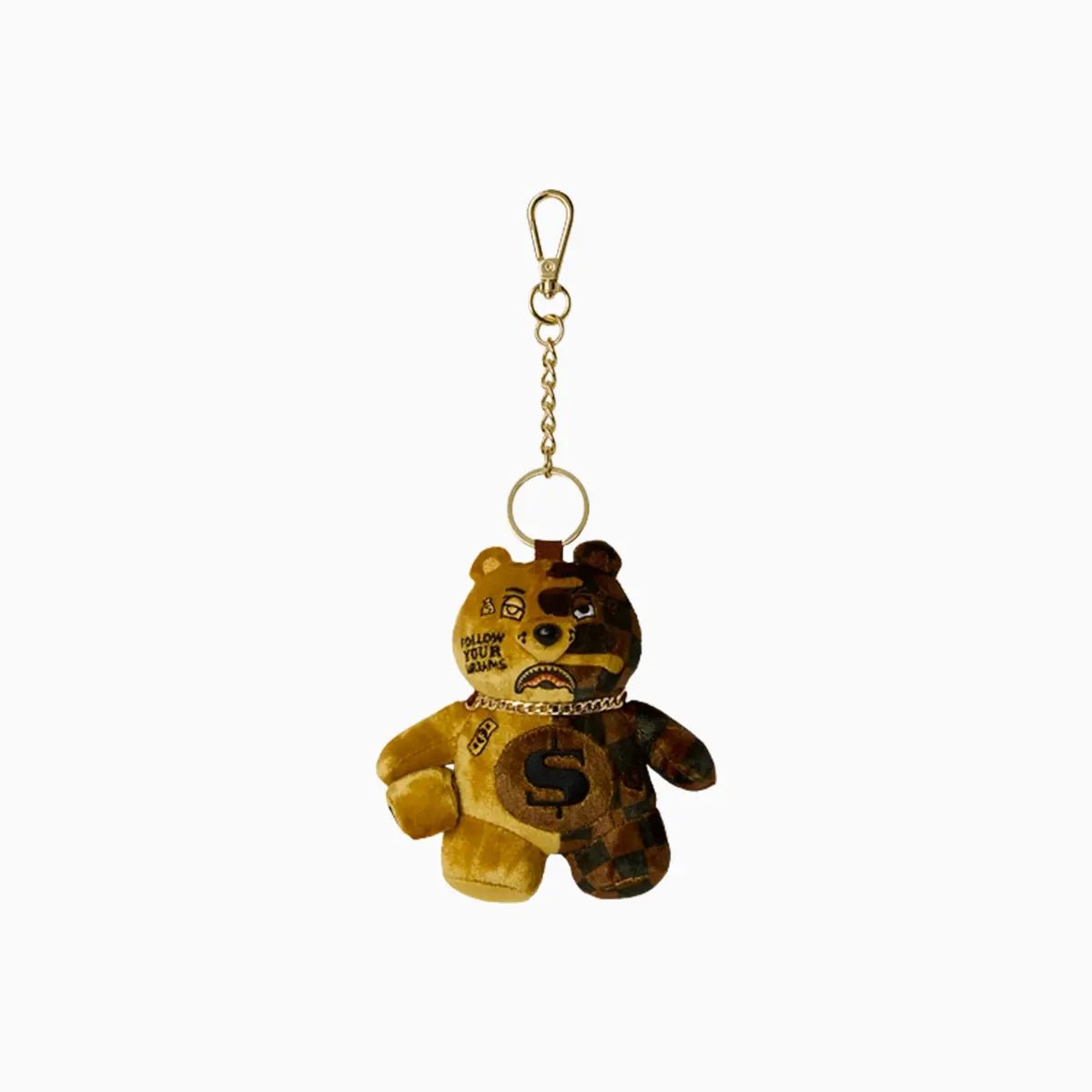 Sip Gold Drip Bear Keychain Sprayground - Tops and Bottoms USA