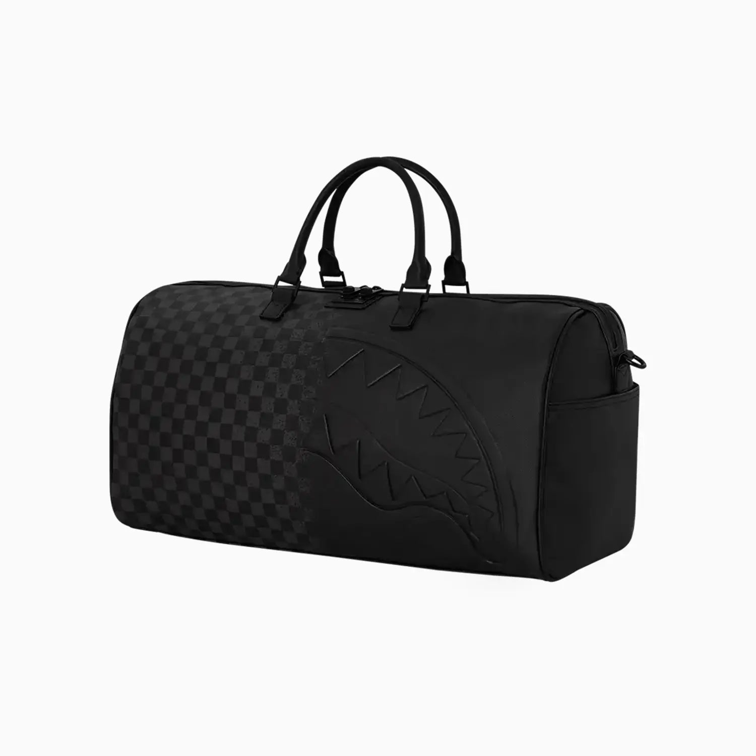 sprayground-spritz-grey-check-duffle-d6860