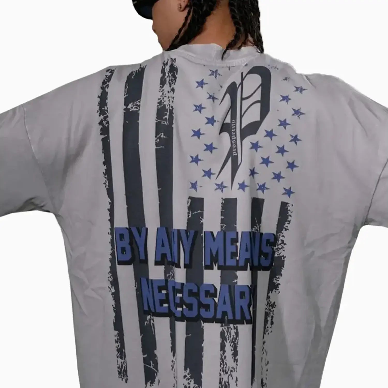 Men's By Any Means Necessary Drop Shoulders T-Shirt Stray - Tops and Bottoms USA