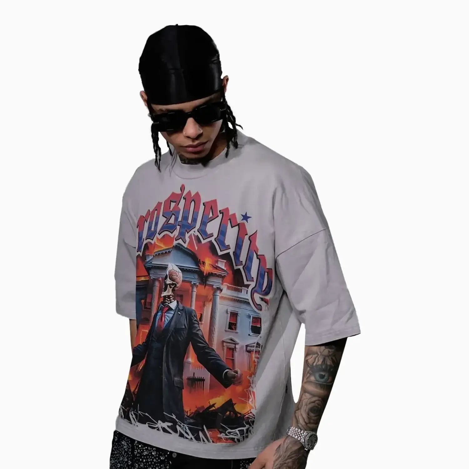 Men's By Any Means Necessary Drop Shoulders T-Shirt Stray - Tops and Bottoms USA