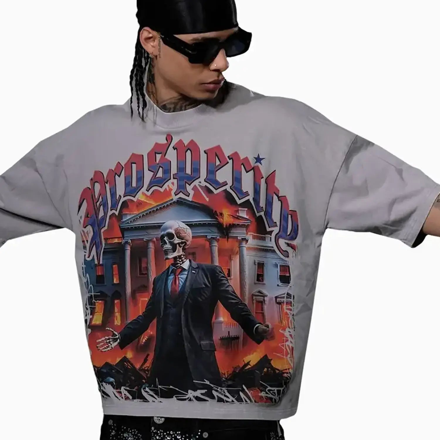 Men's By Any Means Necessary Drop Shoulders T-Shirt Stray - Tops and Bottoms USA