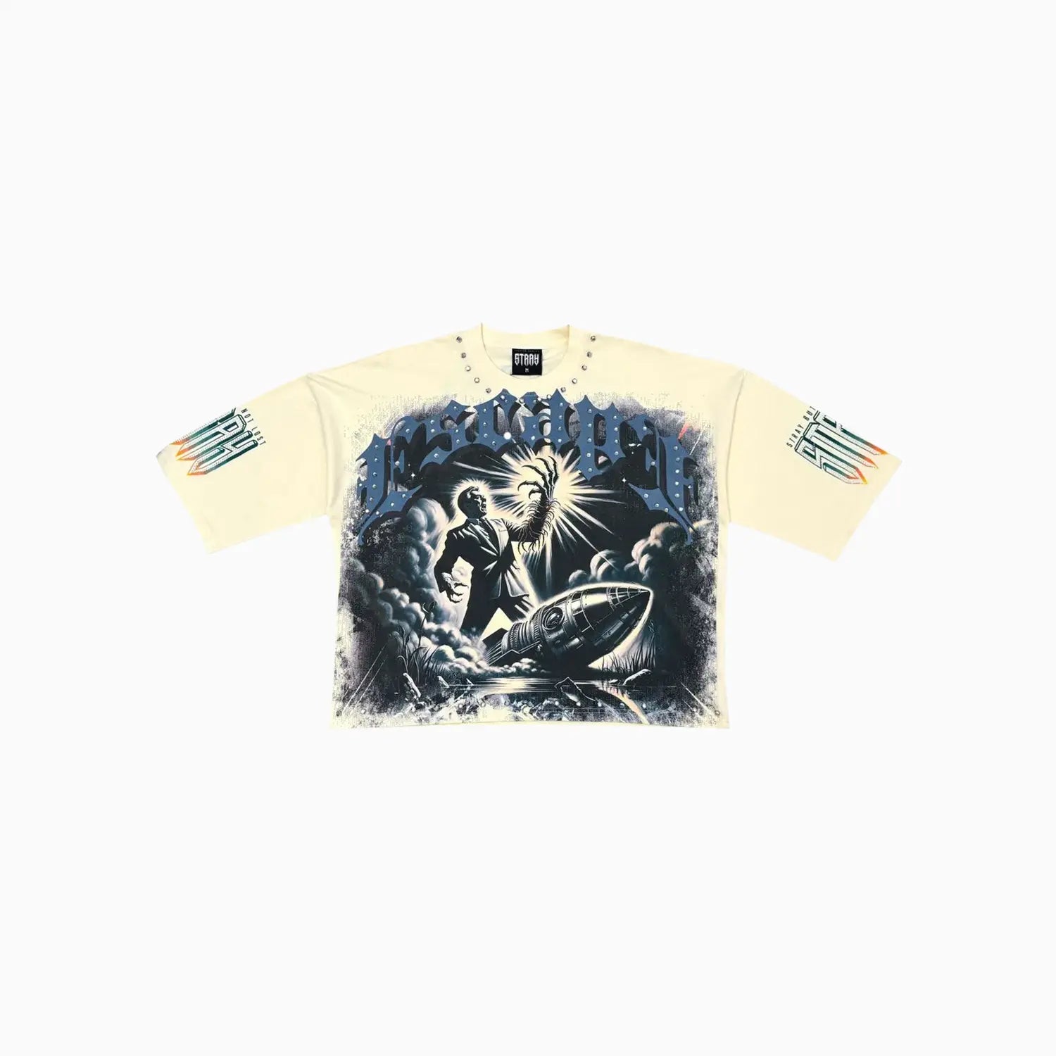 Men's Escape Stray Graphic Wide Crop Fit T-Shirt Stray - Tops and Bottoms USA