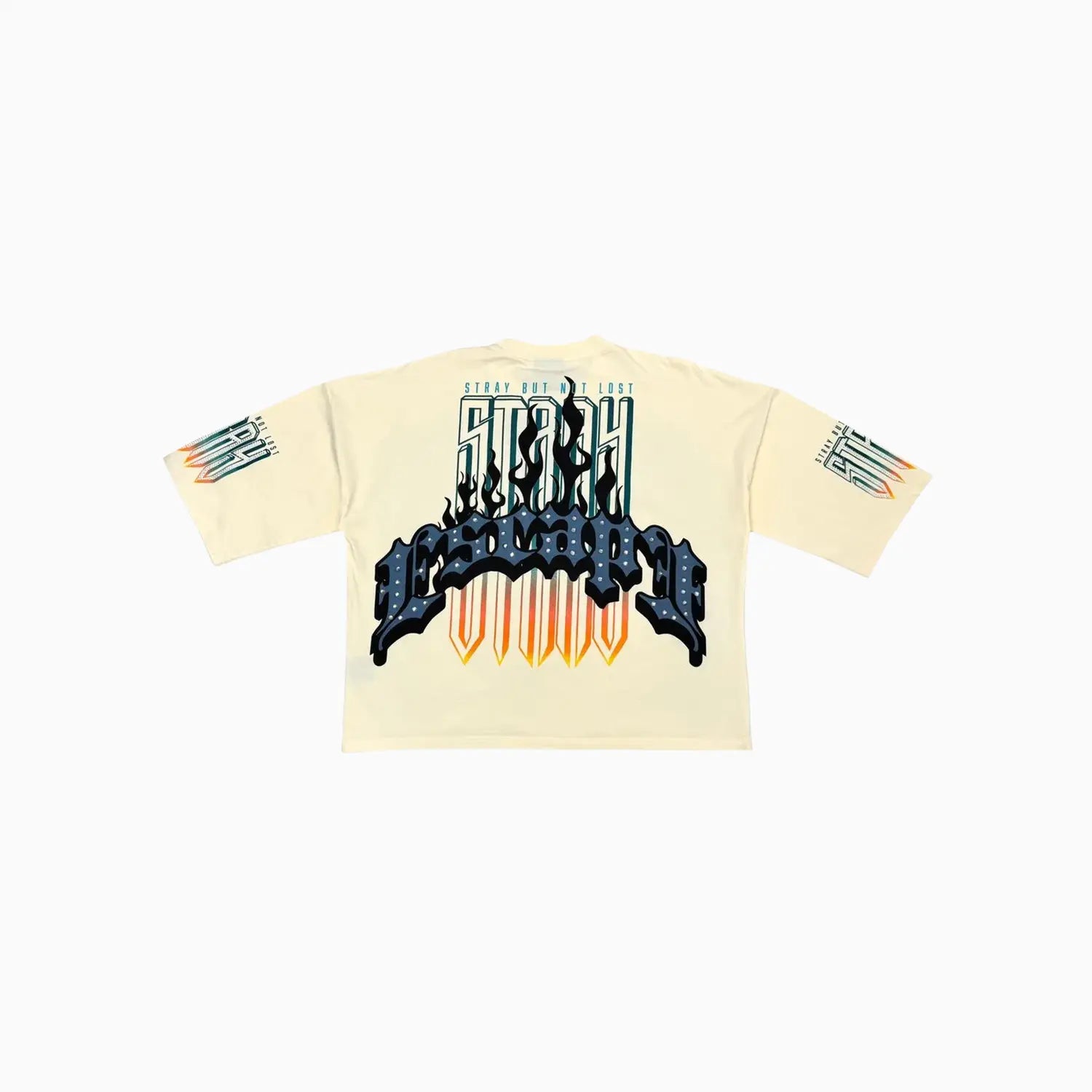 Men's Escape Stray Graphic Wide Crop Fit T-Shirt Stray - Tops and Bottoms USA