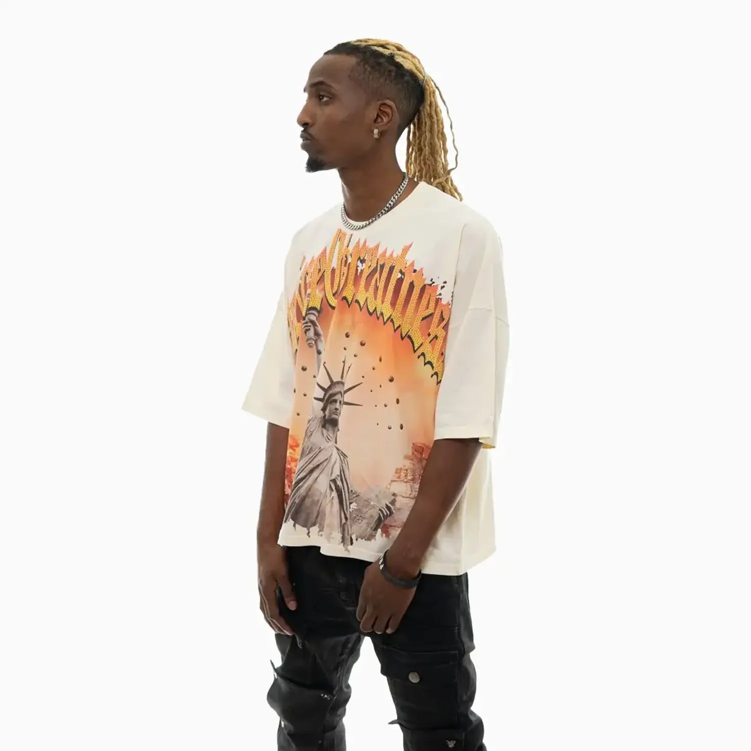Men's Stand Proud Gothic Street Graphic T-Shirt Stray - Tops and Bottoms USA