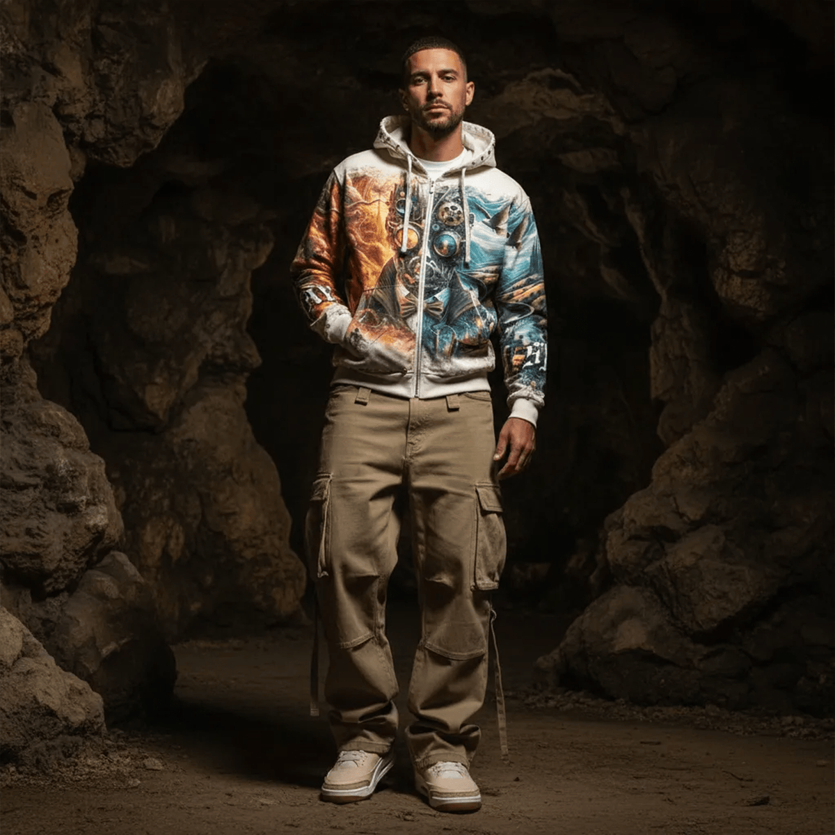 Men's Stray Full Zip Hoodie Stray - Tops and Bottoms USA
