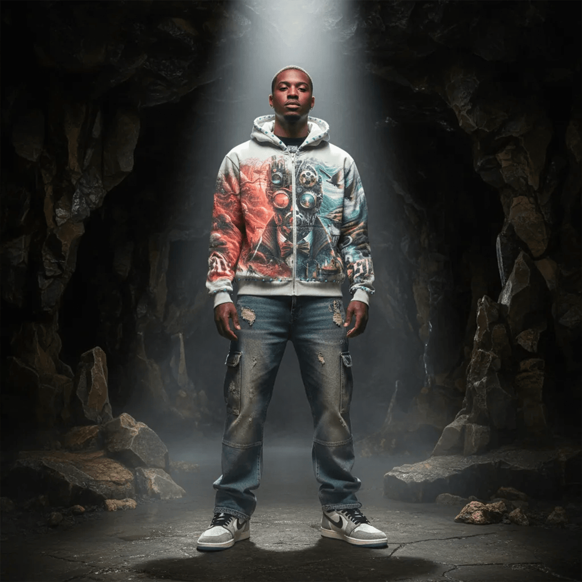 Men's Stray Full Zip Hoodie Stray - Tops and Bottoms USA