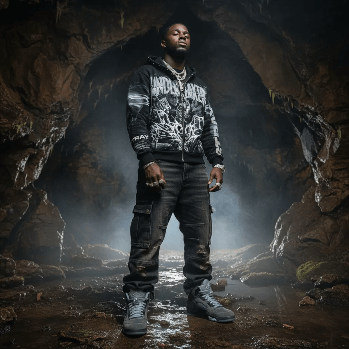 Men's Undertaker Full Zip Hoodie Stray - Tops and Bottoms USA