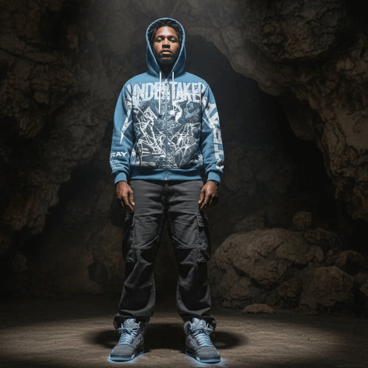 Men's Undertaker Full Zip Hoodie Stray - Tops and Bottoms USA