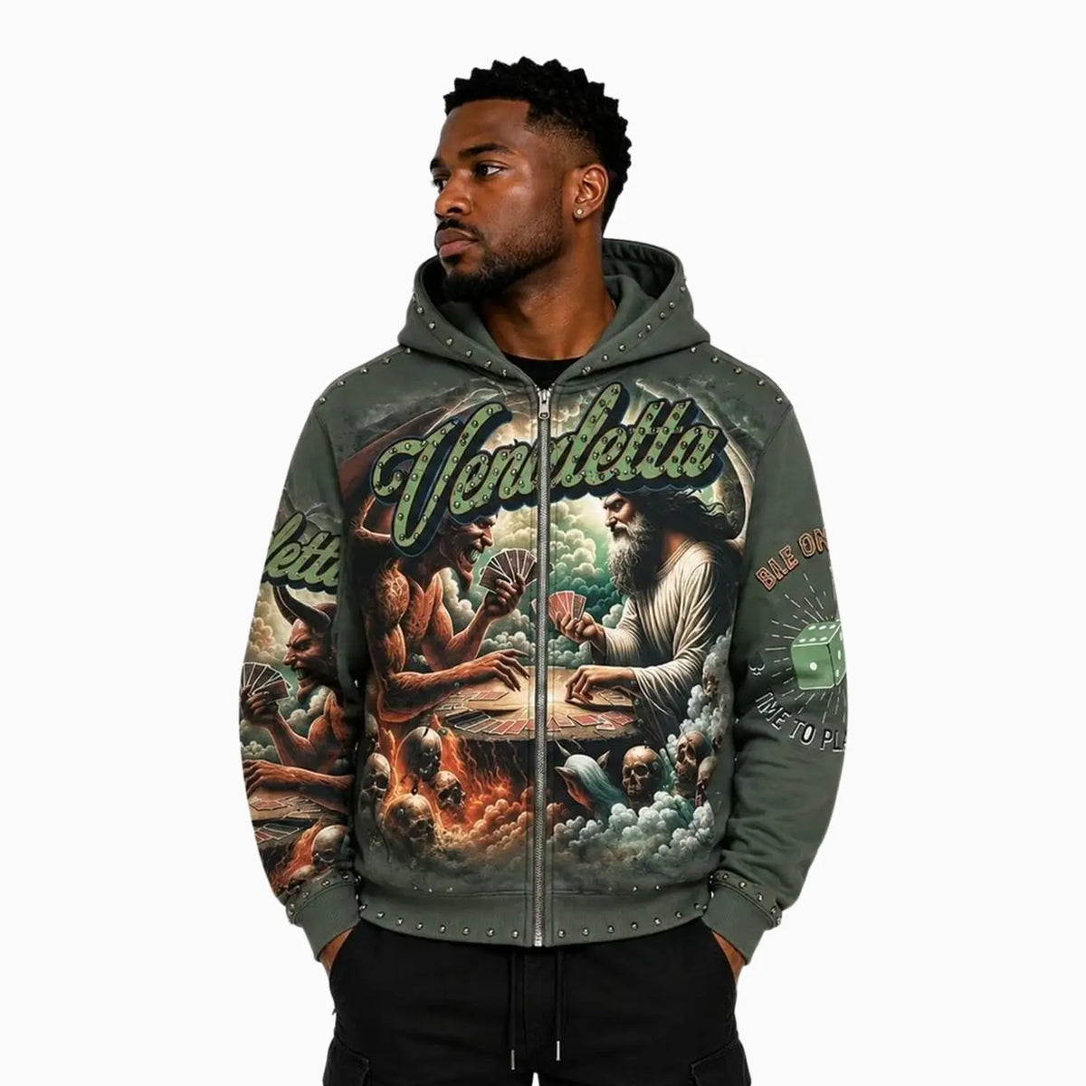 Men's Vendetta Full Zip Hoodie Stray - Tops and Bottoms USA