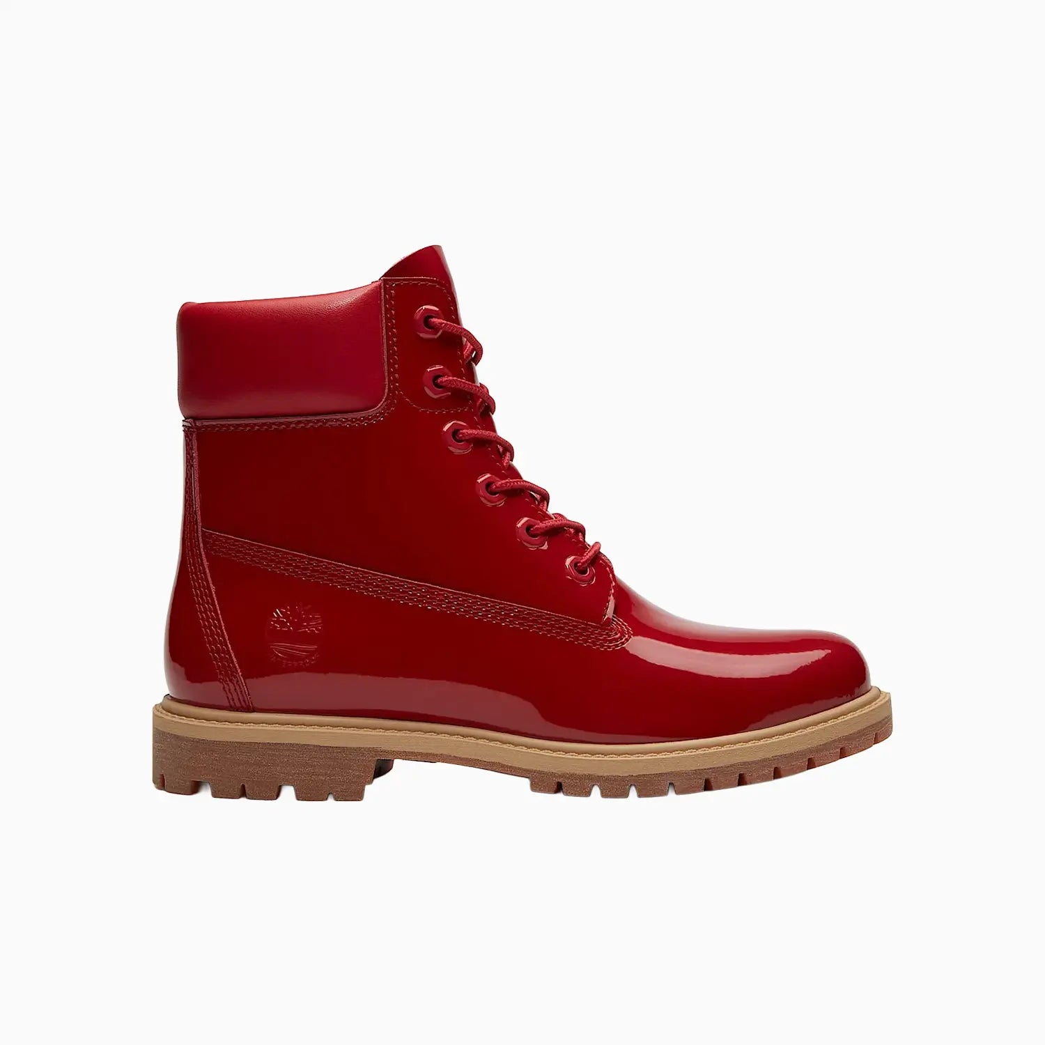 Timberland レッドブーツ　23.5 Timberland Women's Patent Leather Premium 6-Inch Waterproof Boot