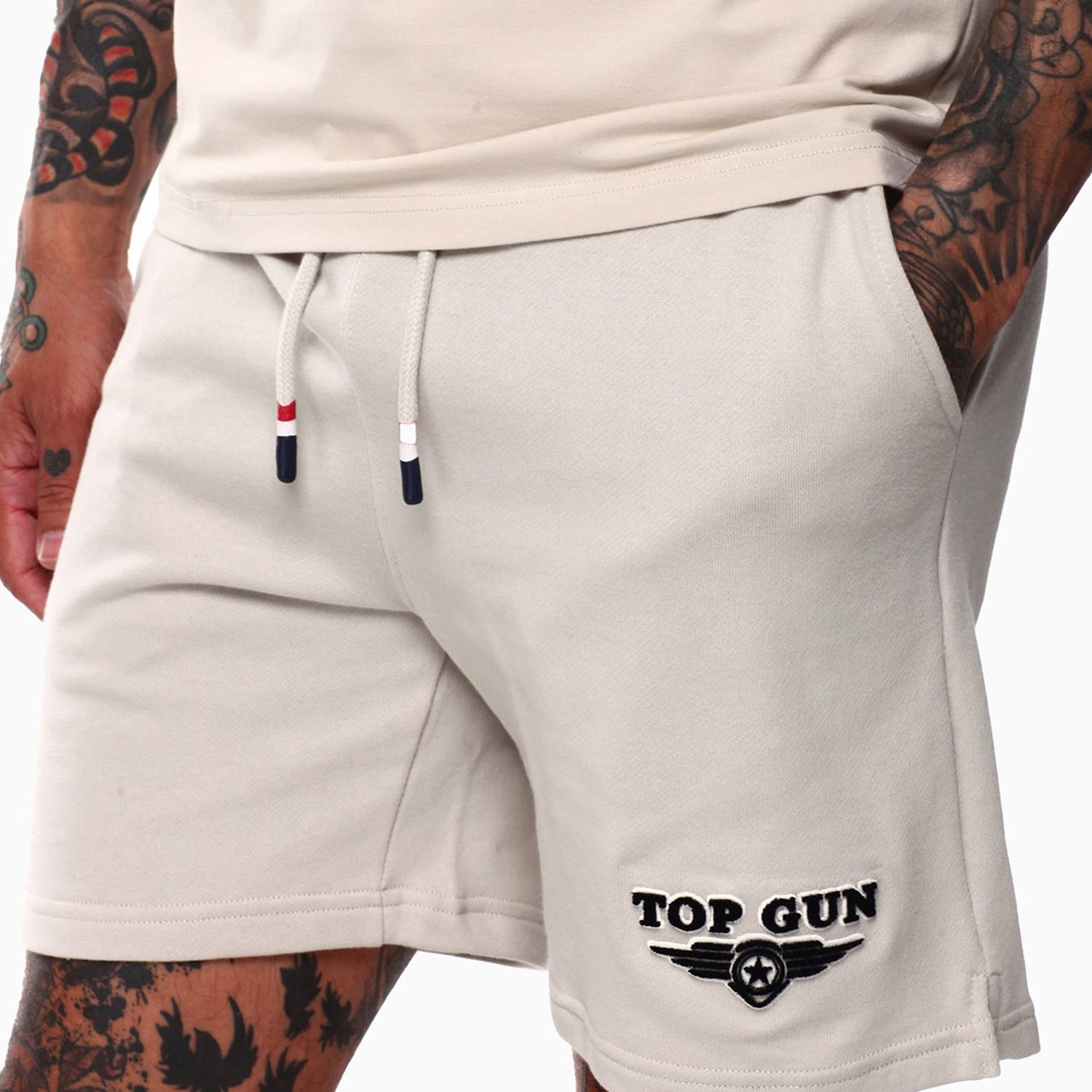 top-gun-mens-embroidered-logo-t-shirt-and-shorts-outfit-tgm2301-grey-tgp2300-grey
