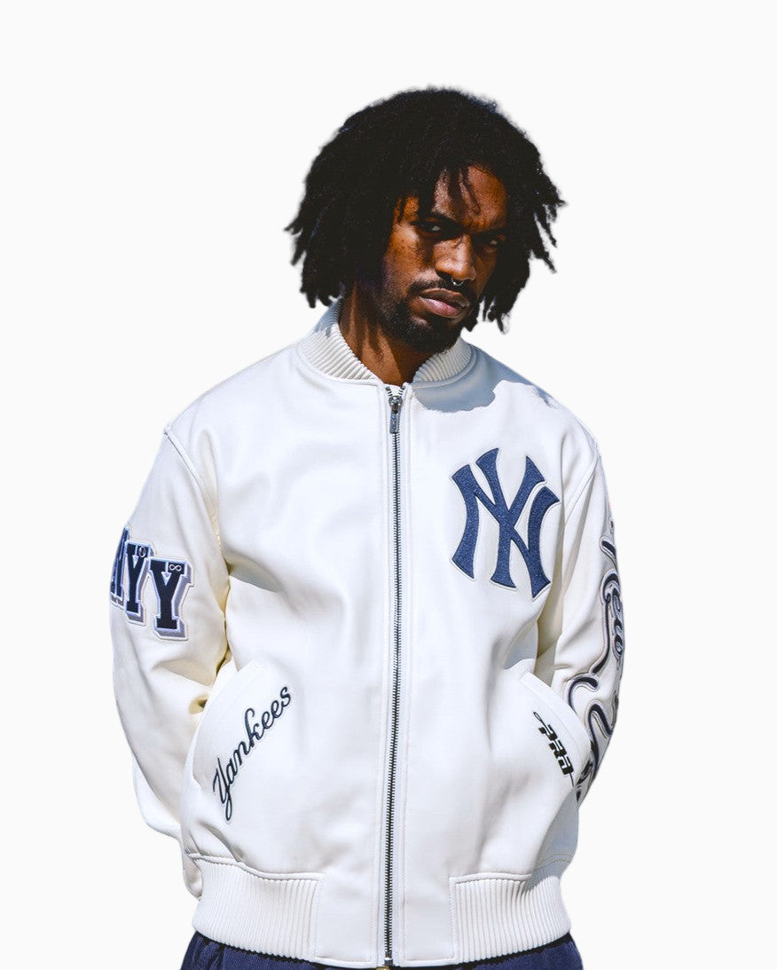 Men's Los Angeles Dodgers Leather Varsity Jacket