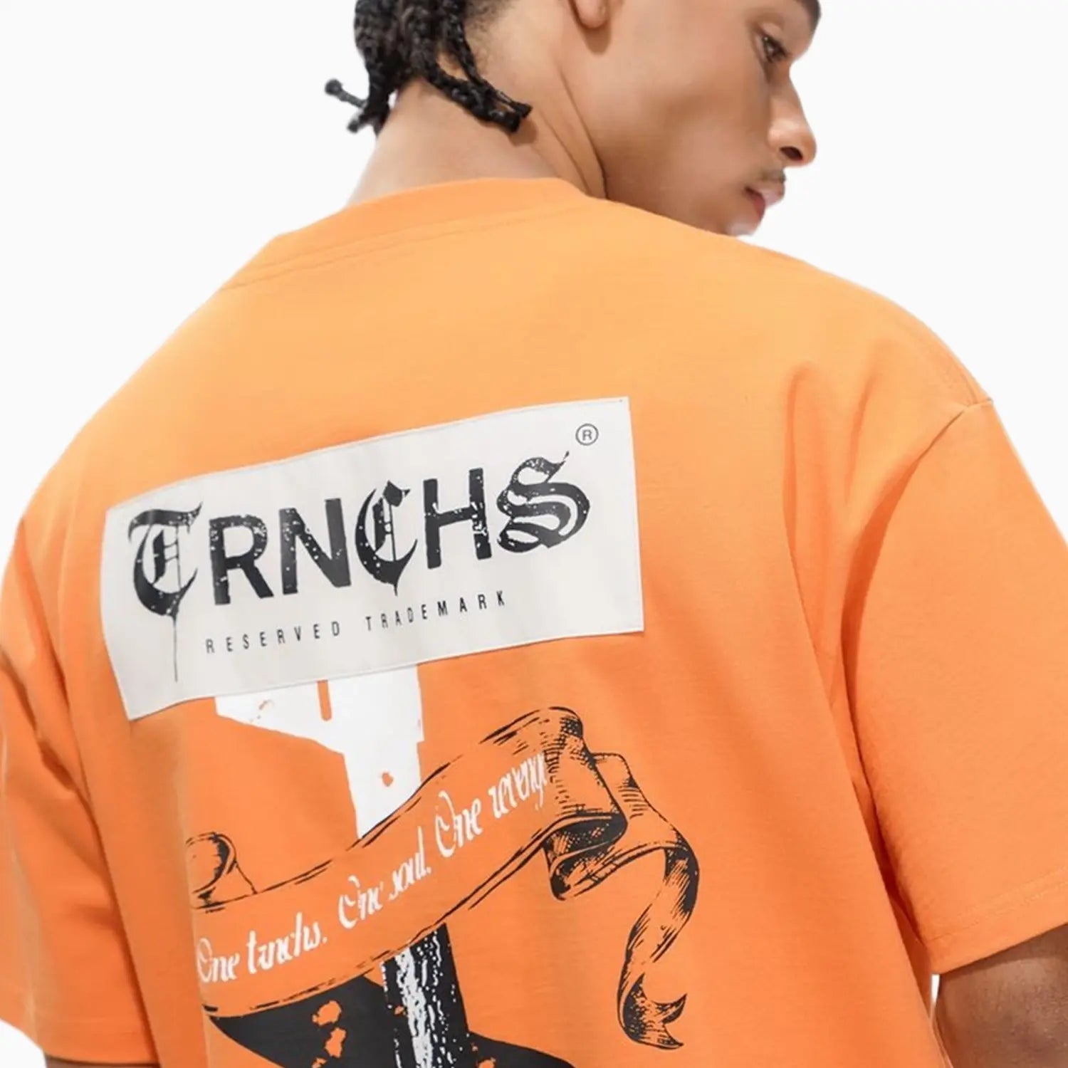 Men's Key To War Orange T-Shirt Trnchs - Tops and Bottoms USA