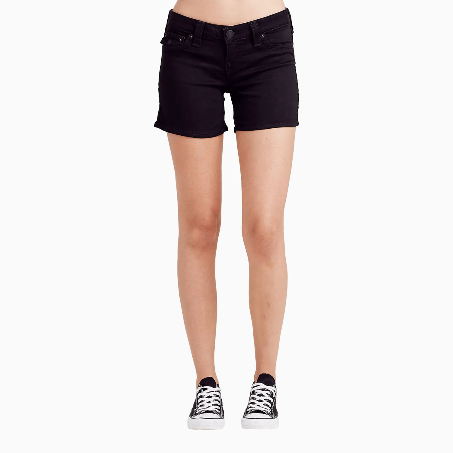 Black true religion shorts womens sales