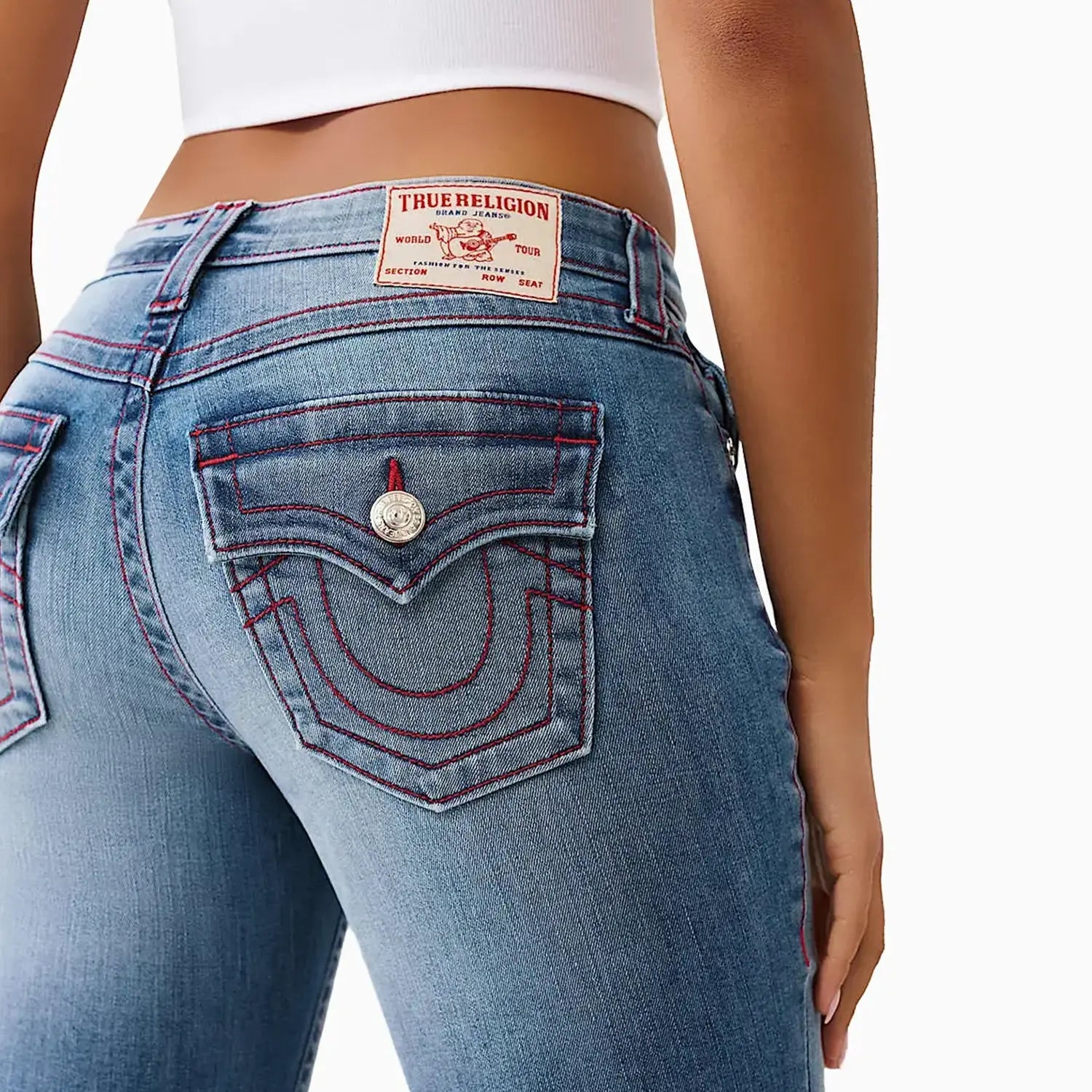 Women's Billie Mid Rise Flap Straight Jean Pant