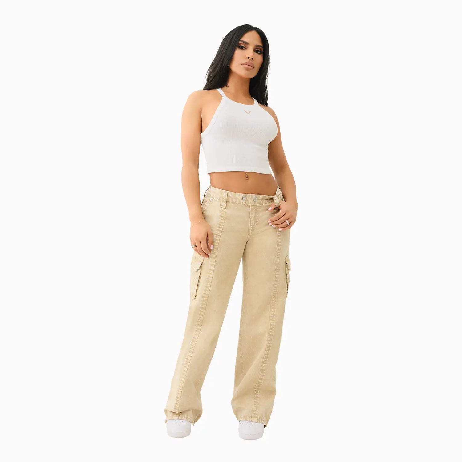 Women's Bobbi Low Rise Big T Relaxed Cargo Pant True Religion - Tops and Bottoms USA