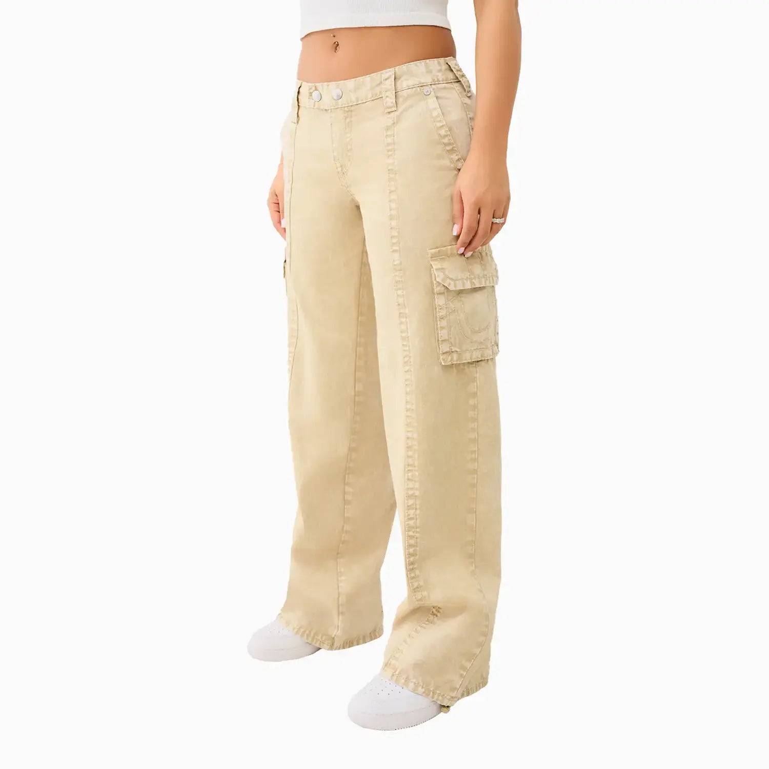 Women's Bobbi Low Rise Big T Relaxed Cargo Pant True Religion - Tops and Bottoms USA