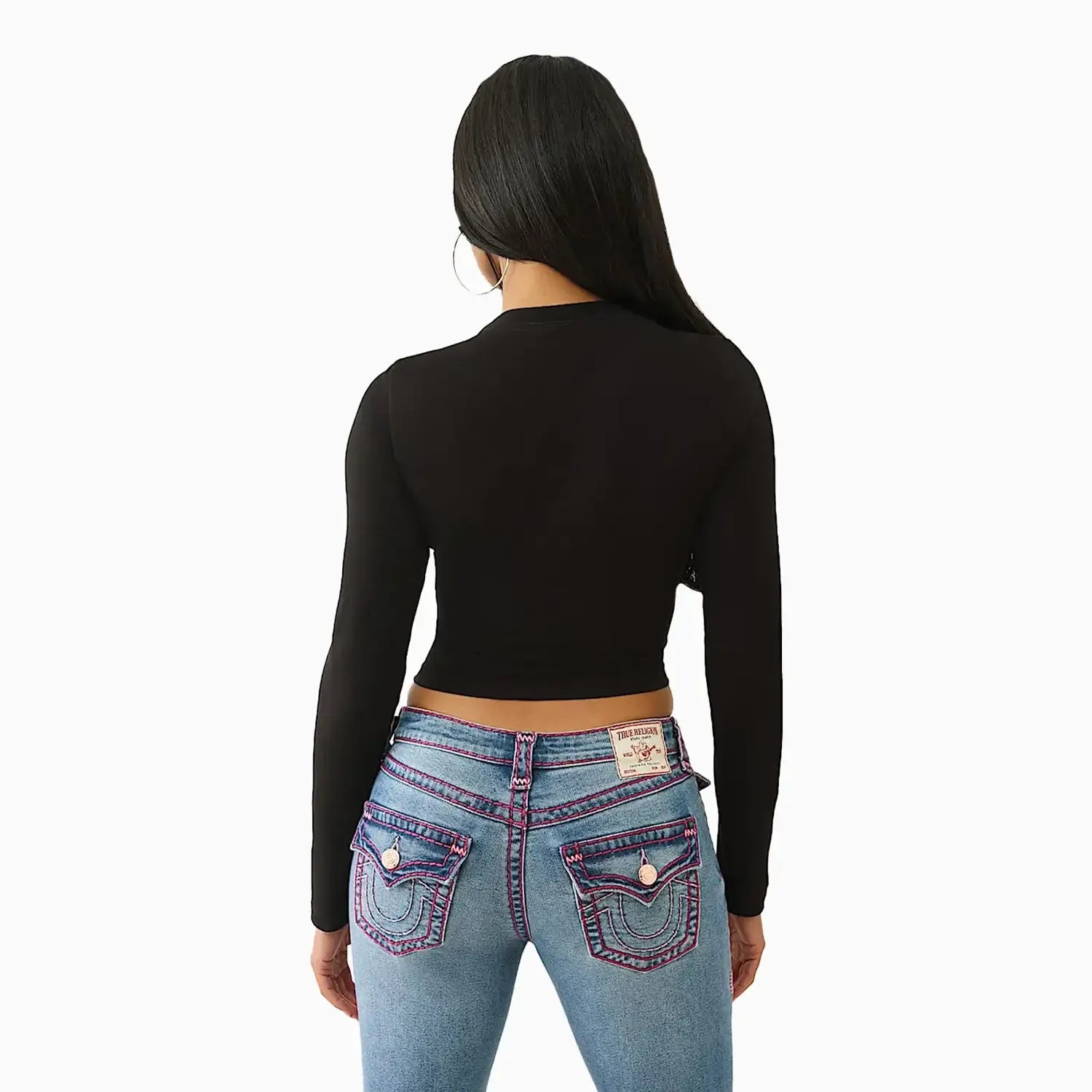 Women's Crystal Cupid Long Sleeve Baby T-Shirt