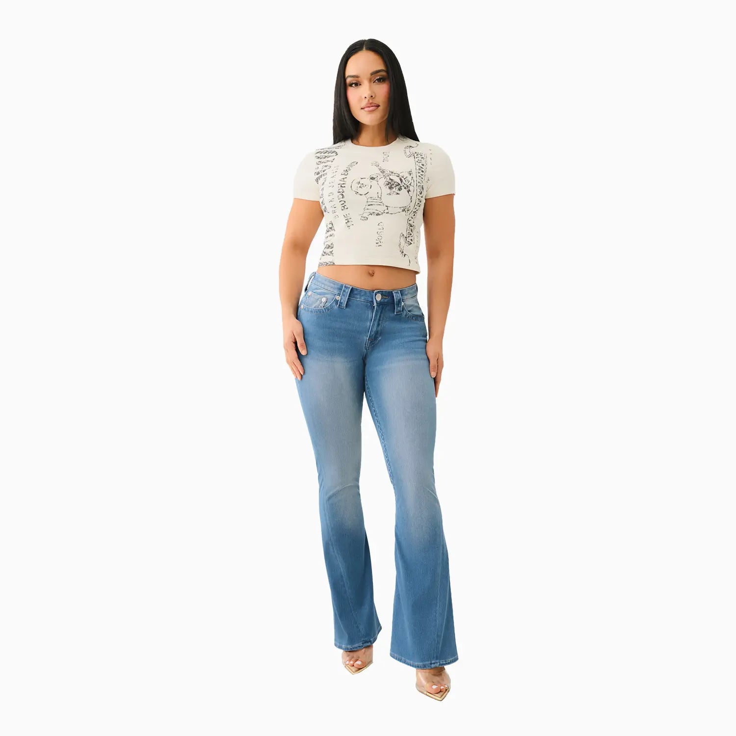 Women's Heritage Logo Baby T-Shirt True Religion - Tops and Bottoms USA
