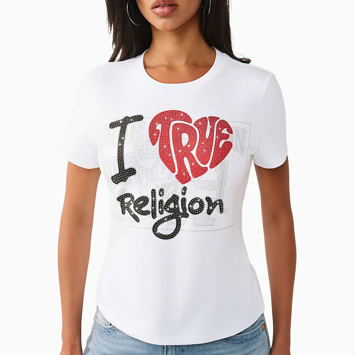 Women's I Love True Classic Crew T-Shirt True Religion - Tops and Bottoms USA