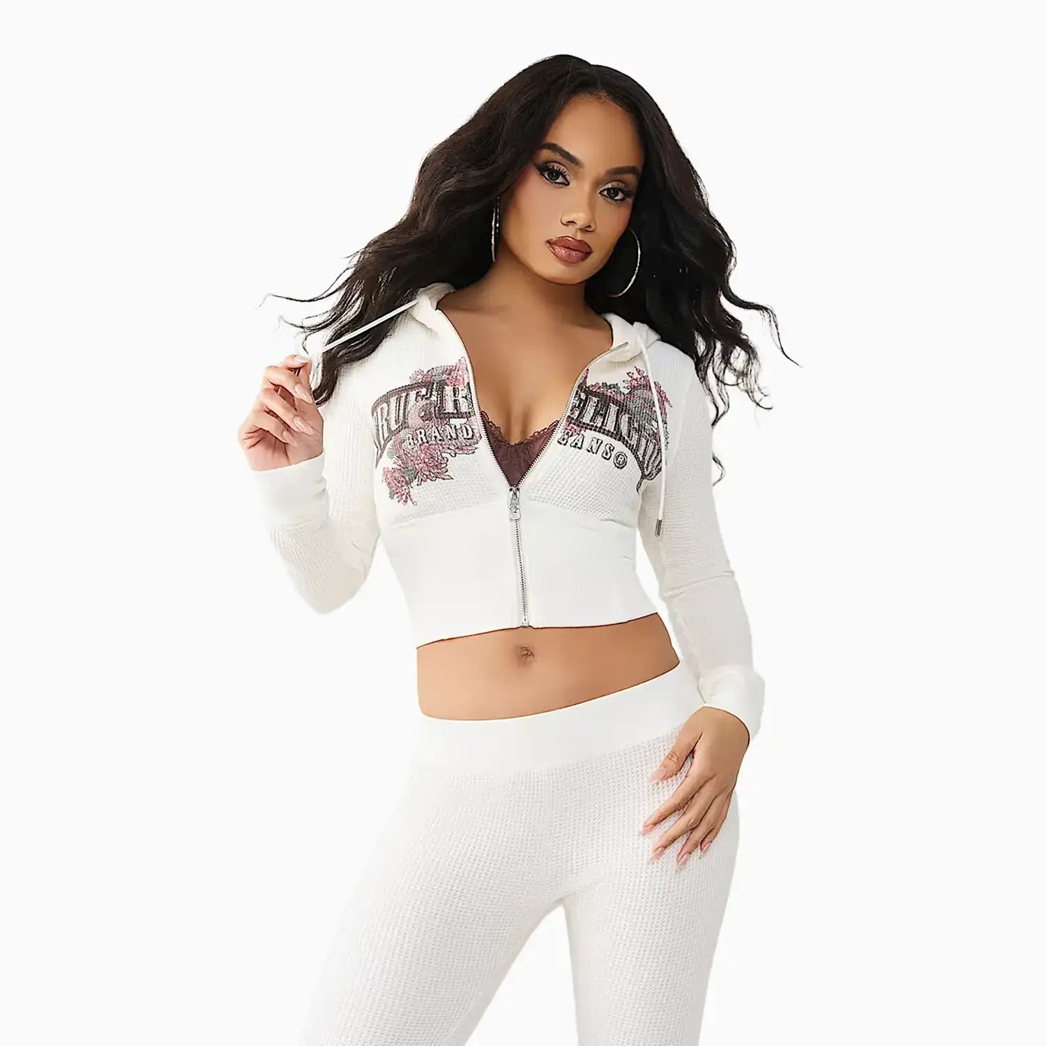 Women's Waffle Knit Outfit True Religion - Tops and Bottoms USA