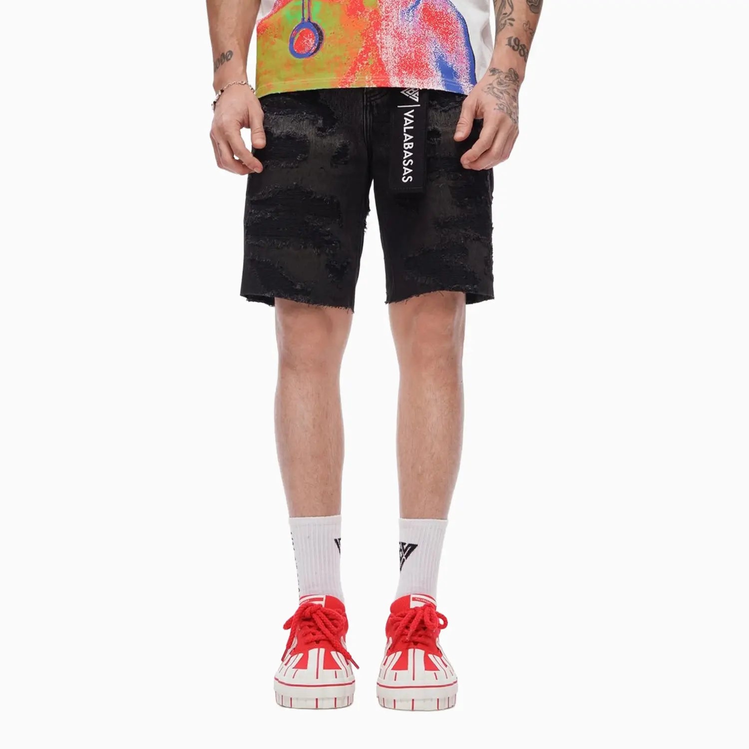 Men's Incise Denim Shorts