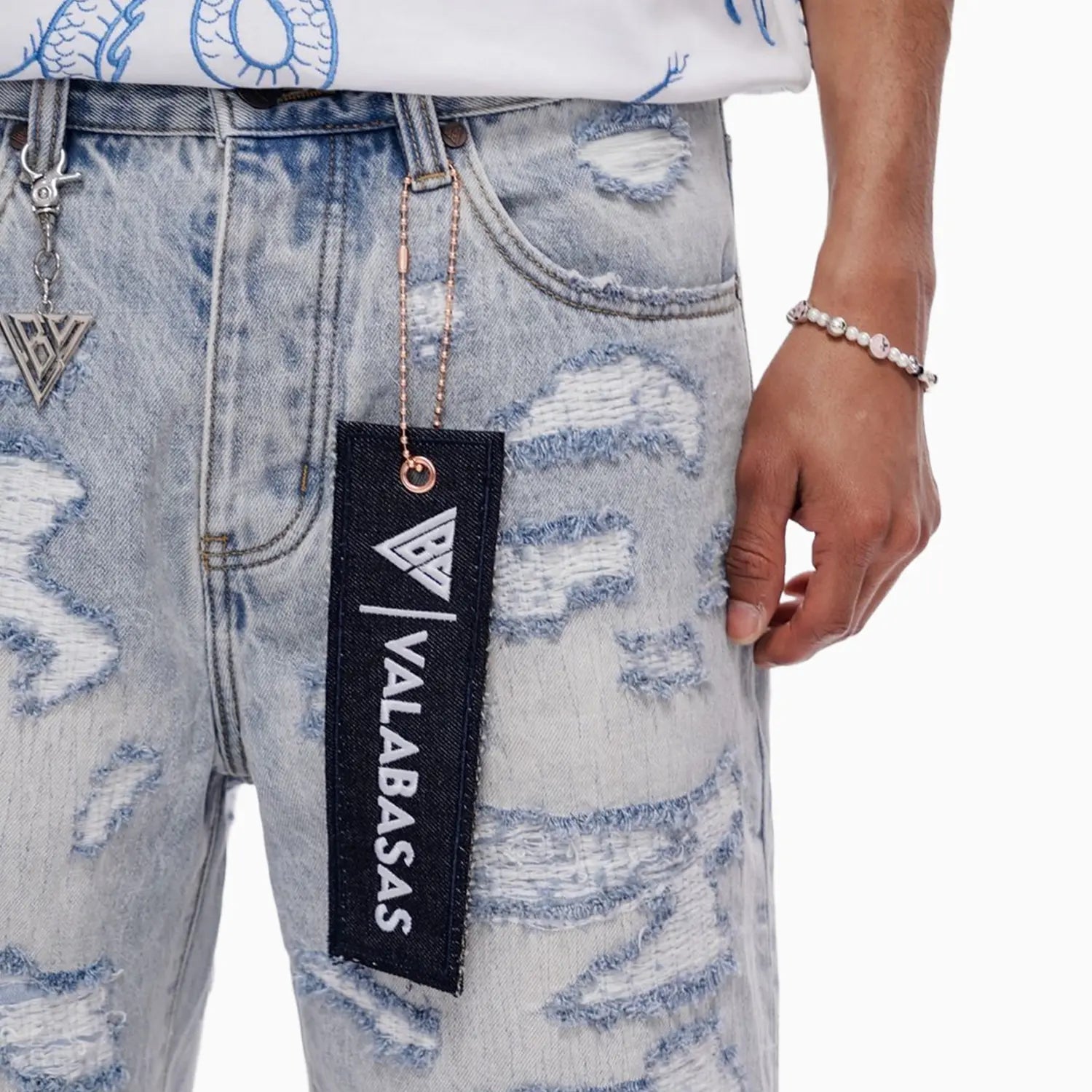 Men's Incise Denim Shorts