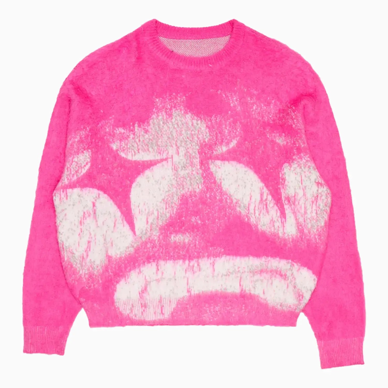 Men's Sad Days Fuchsia Crew Neck Sweater Valabasas - Tops and Bottoms USA