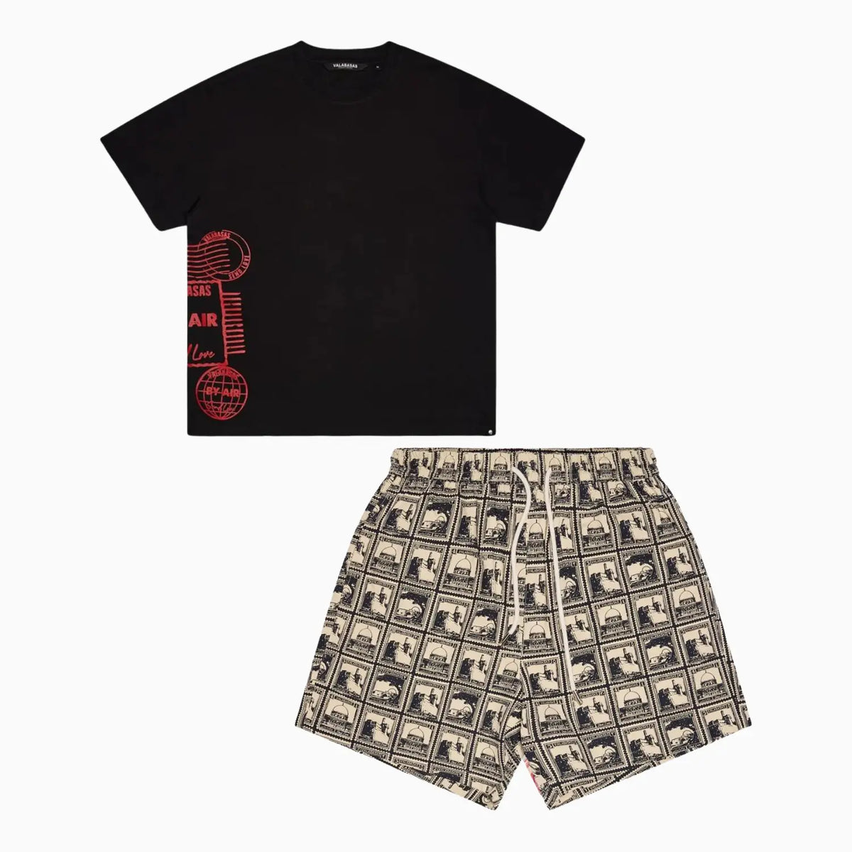 Men's Send Love T-Shirt and Shorts Outfit Valabasas - Tops and Bottoms USA