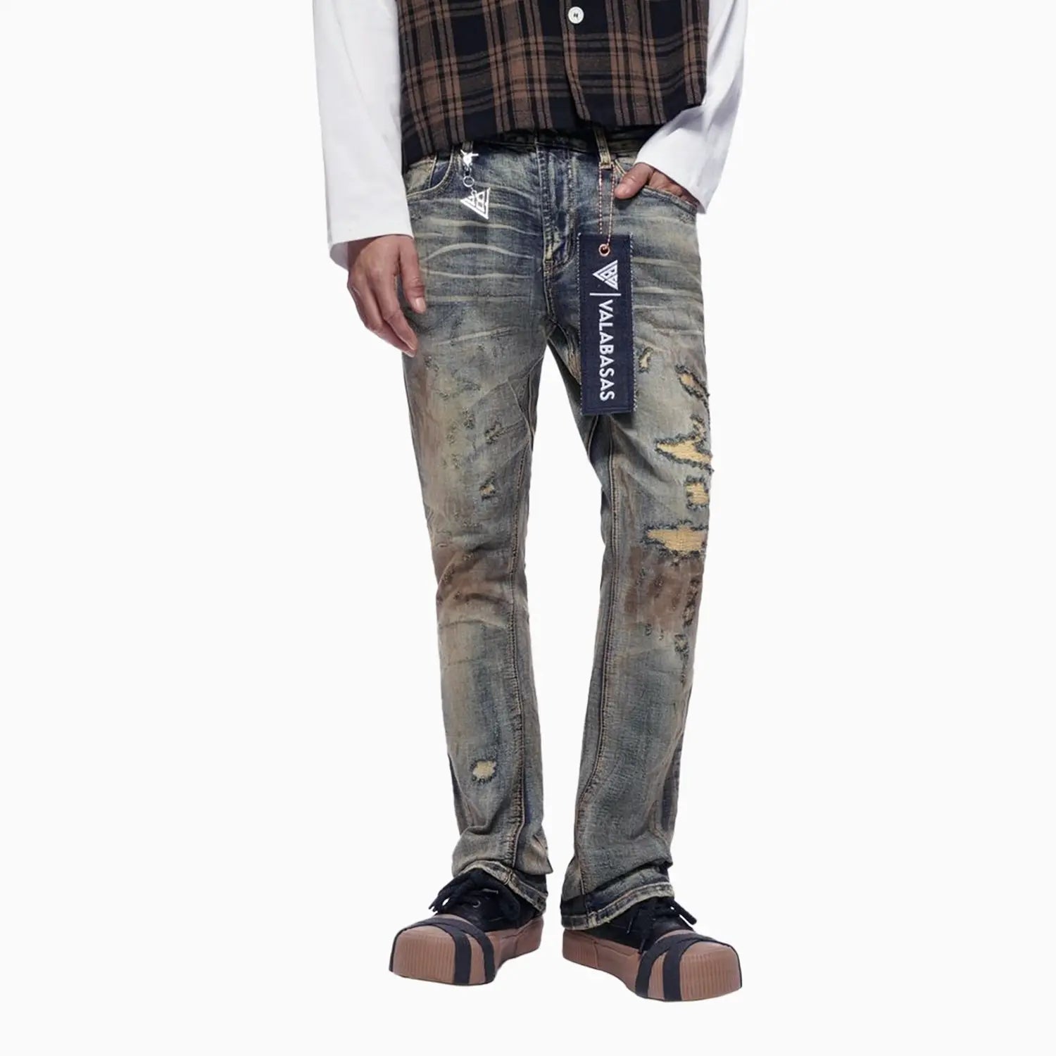 Men's Static Stacked Denim Pant Valabasas - Tops and Bottoms USA