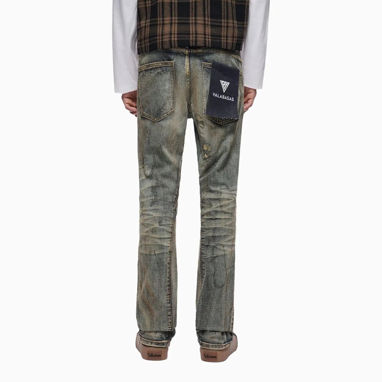 Men's Static Stacked Denim Pant Valabasas - Tops and Bottoms USA