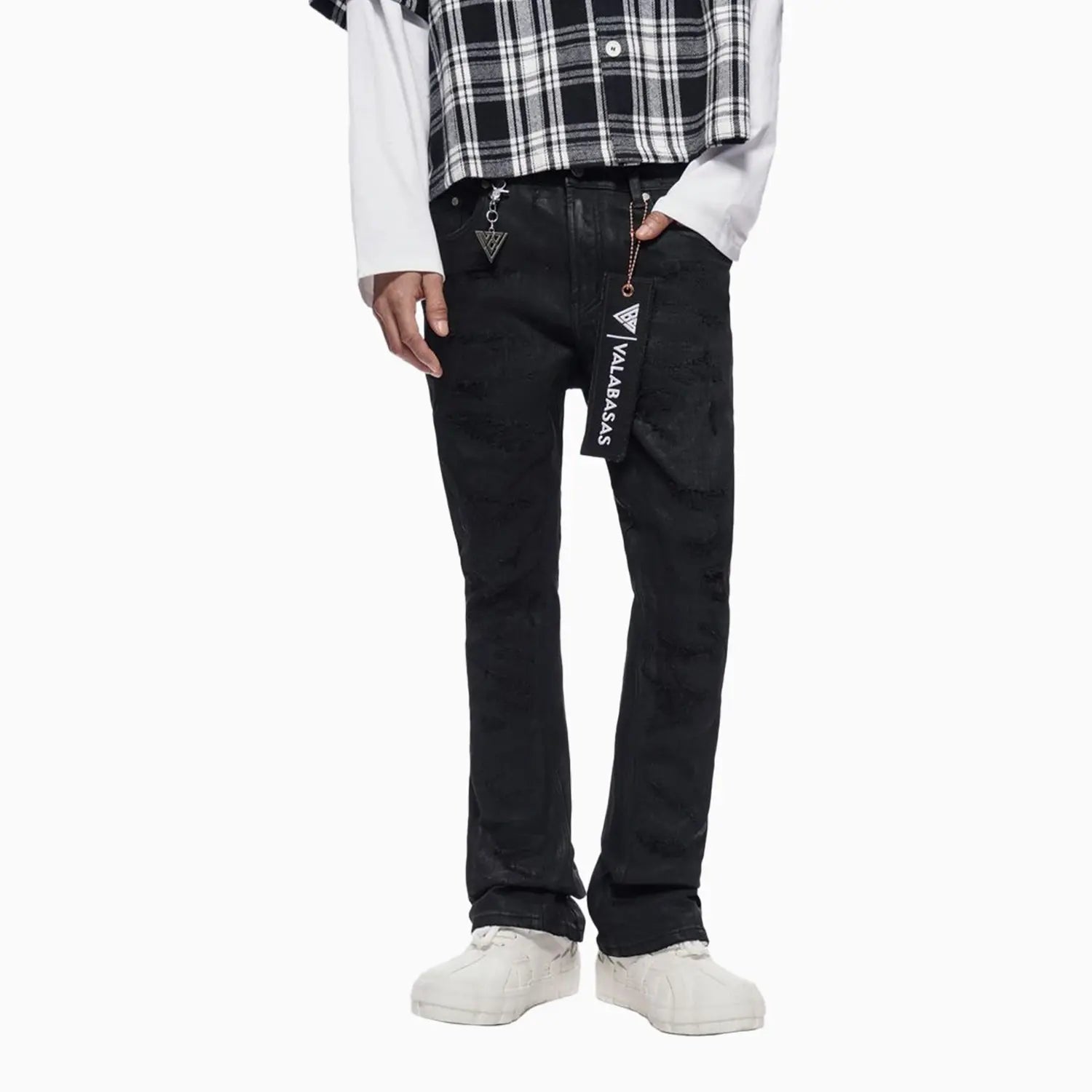 Men's Trance Stacked Waxed Denim Pant Valabasas - Tops and Bottoms USA