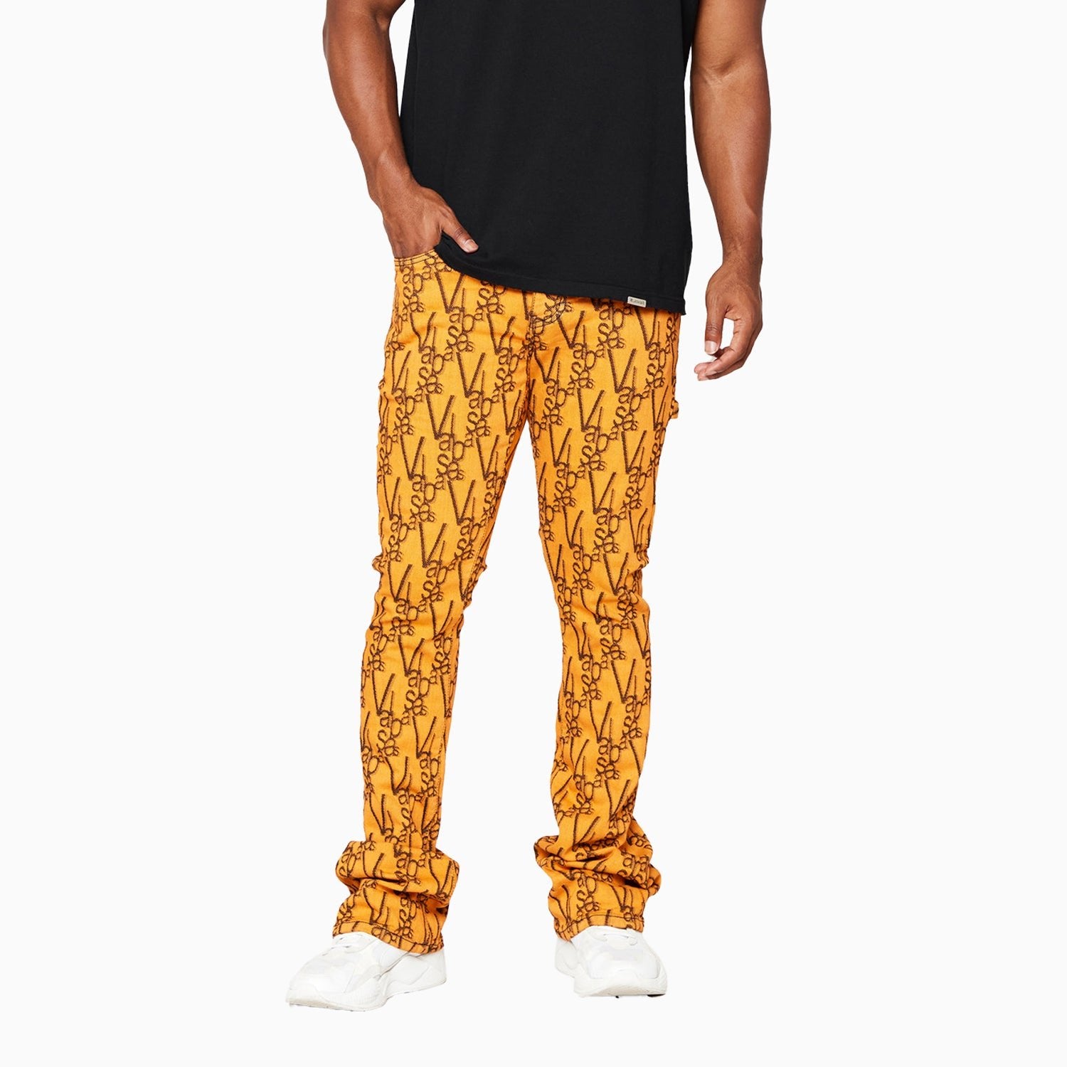 valabasas-mens-v-scrawl-stacked-flare-jeans-pant-vlbs6021-blkorg