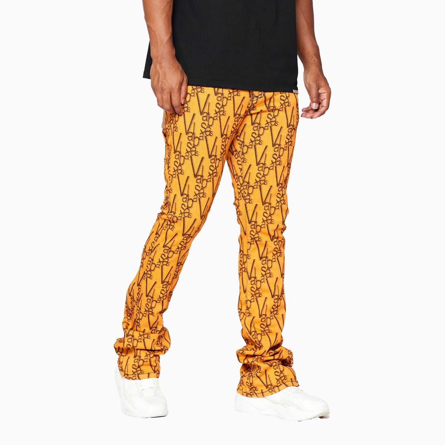 valabasas-mens-v-scrawl-stacked-flare-jeans-pant-vlbs6021-blkorg